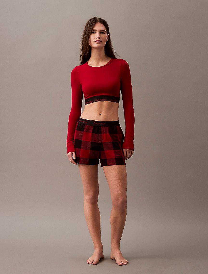 Icon Cotton Modal Lightly Lined Long Sleeve Bralette Product Image