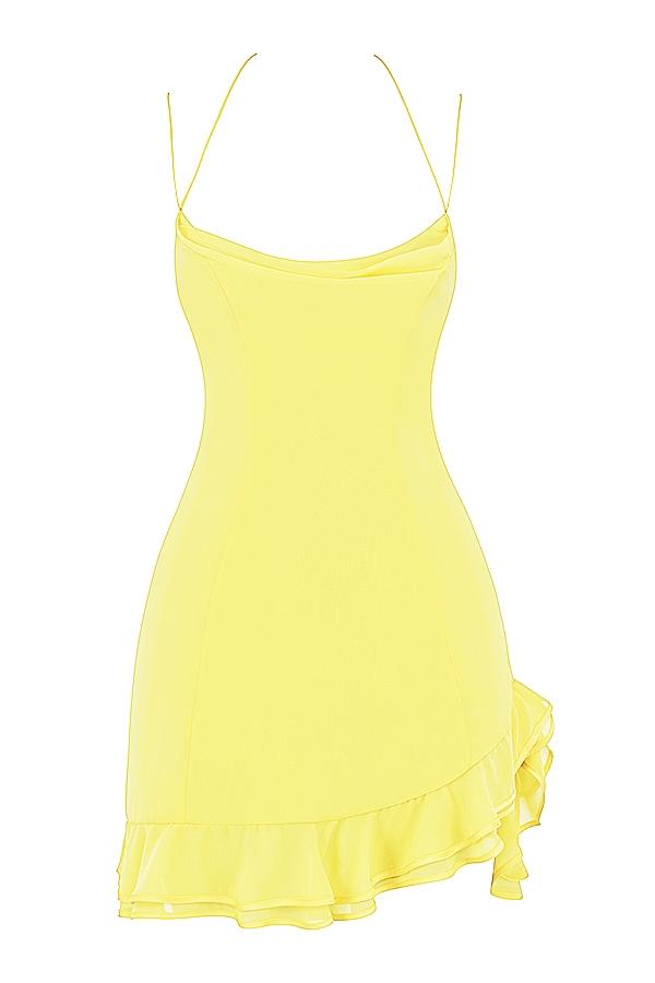 Rossella  buttercup ruffle mini dress - sale Product Image