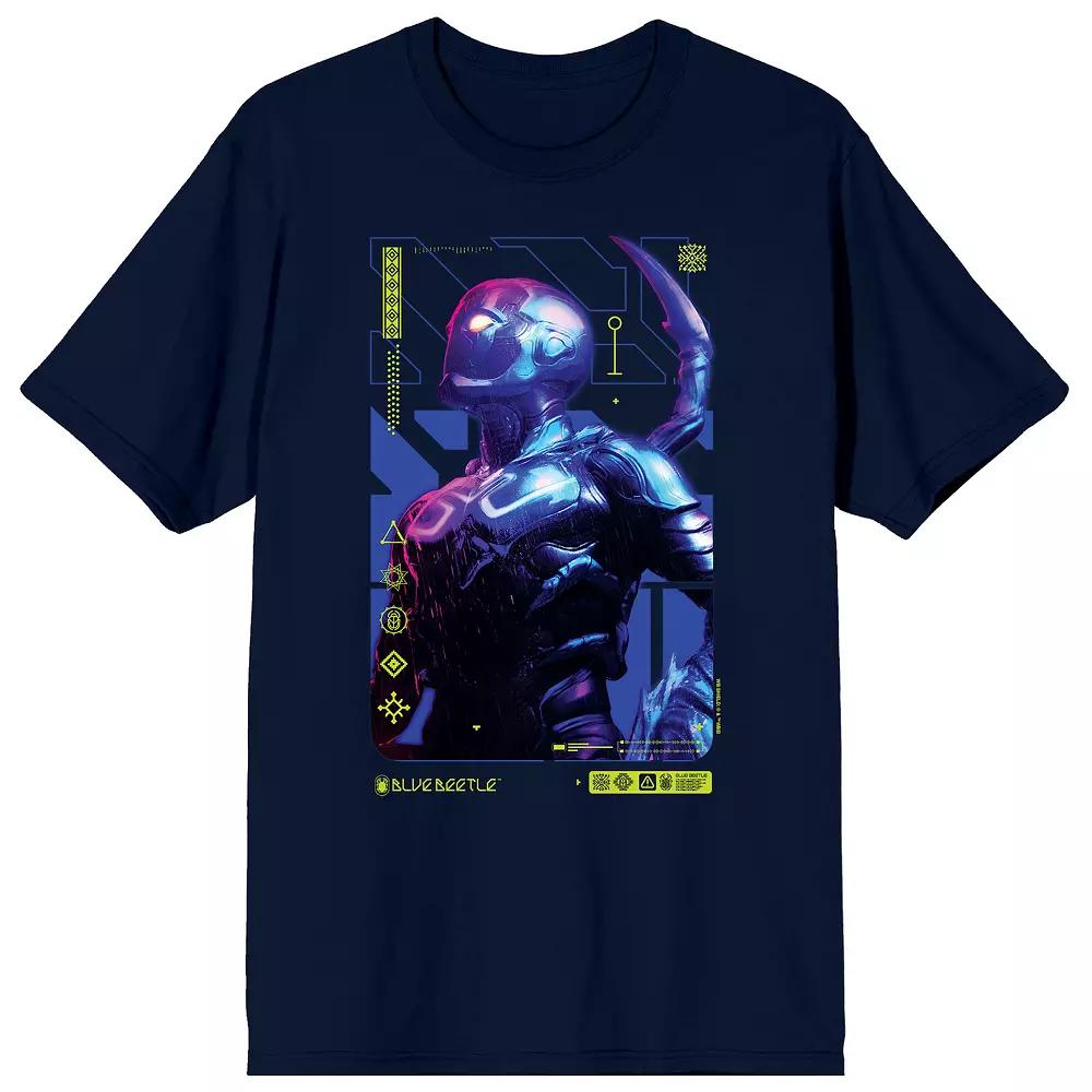 Men's Blue Beetle Superhero Pose Graphic Tee,  Product Image