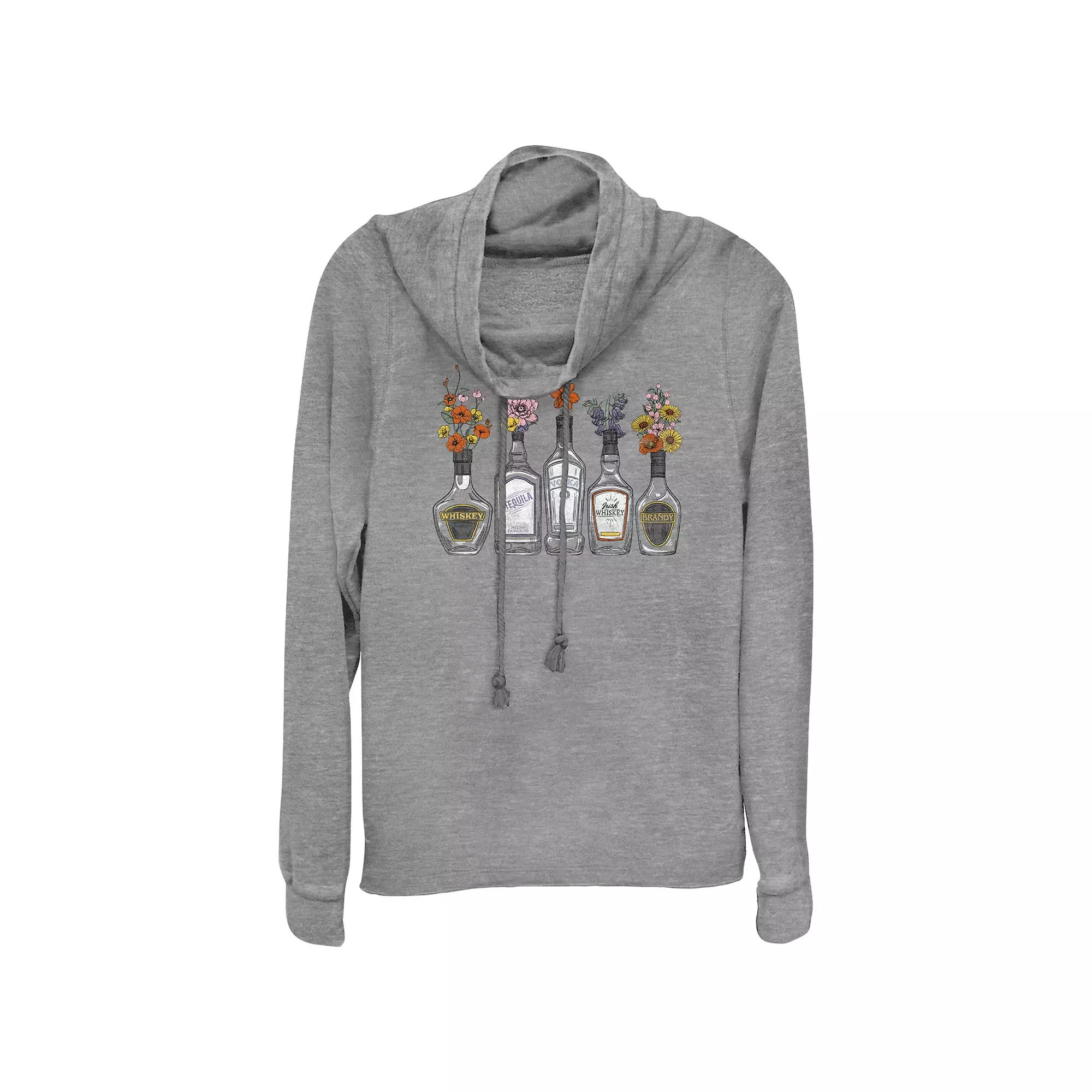 Women's Three Tigers Roaring Cowlneck Graphic Lightweight Long Sleeve, Girl's,  Product Image