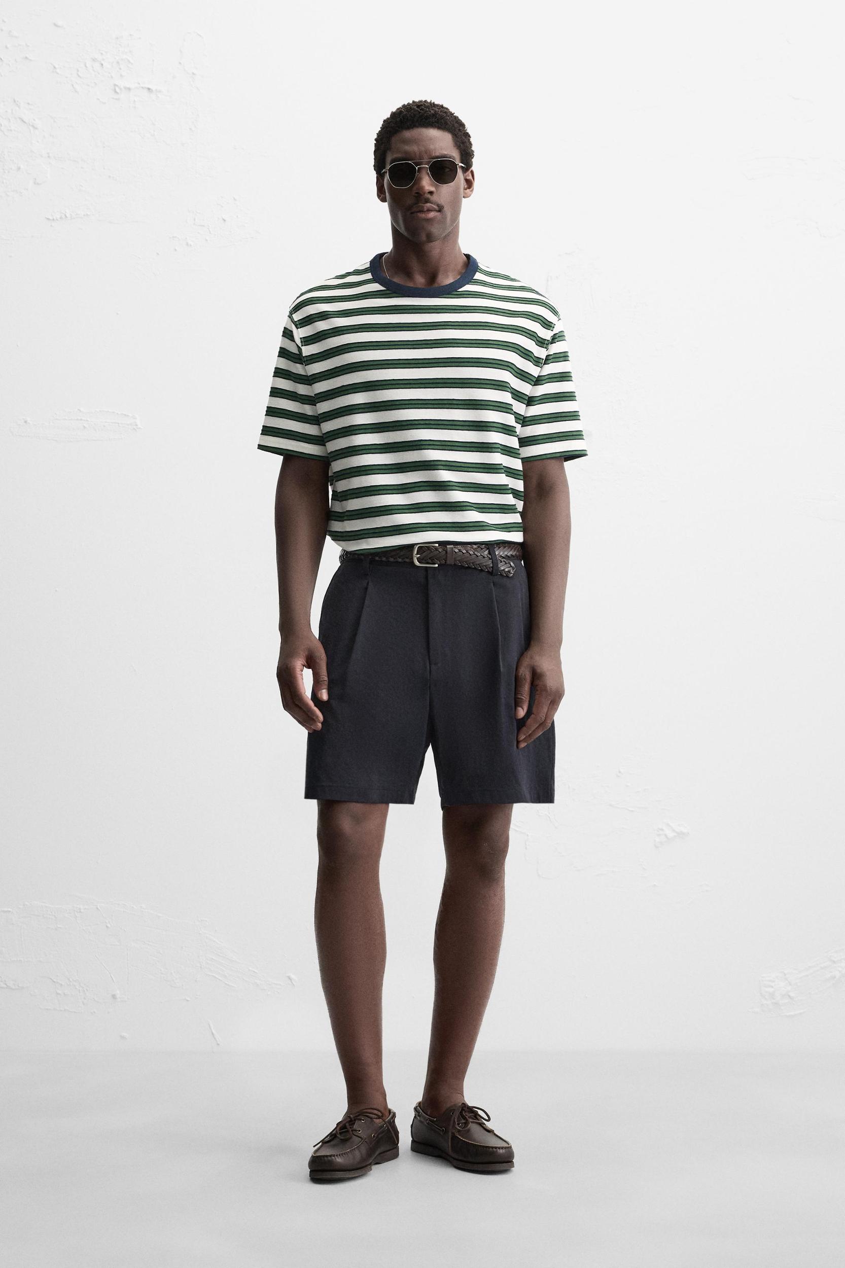 STRIPED JACQUARD T-SHIRT Product Image