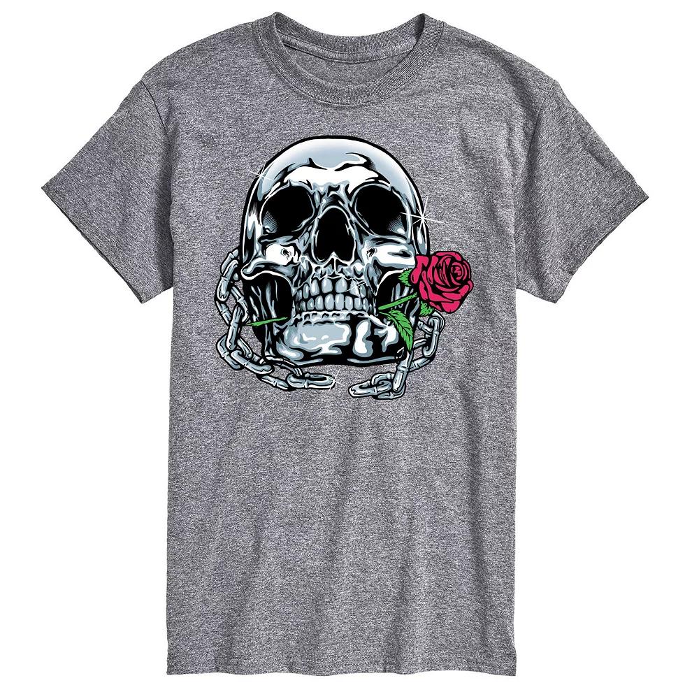 Men's Shiny Skull Art Tee,  Product Image