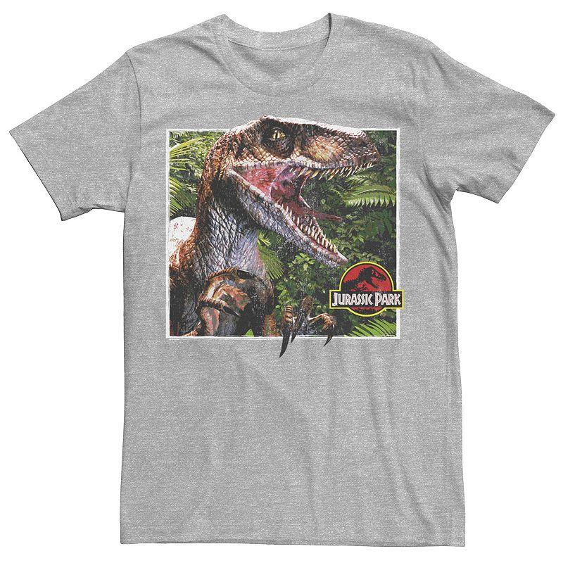 Men's Jurassic Park Raptor Coming Out Of Forest Graphic Tee,  Product Image