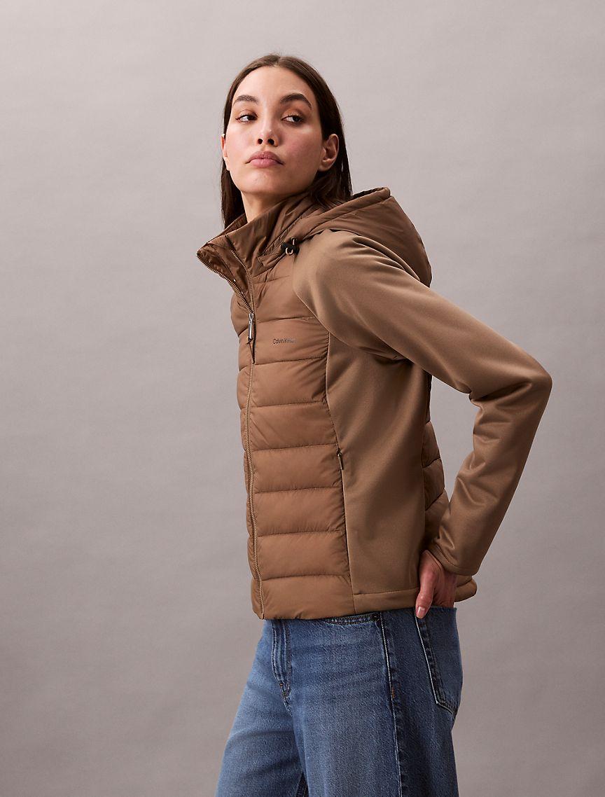 Mixed Media Puffer Jacket Product Image