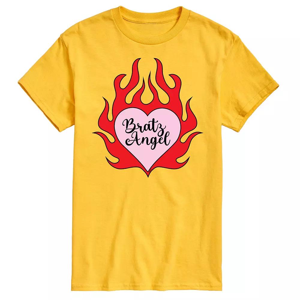 Men's Bratz Angel Flaming Heart Graphic Tee,  Product Image