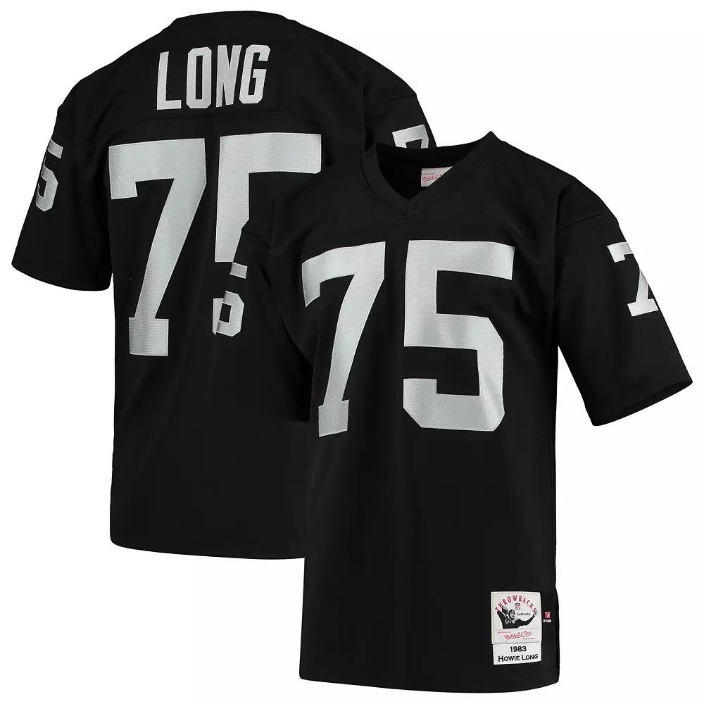 Mens Mitchell & Ness Howie Long Black Las Vegas Raiders 1983 Authentic Throwback Retired Player Jersey Product Image