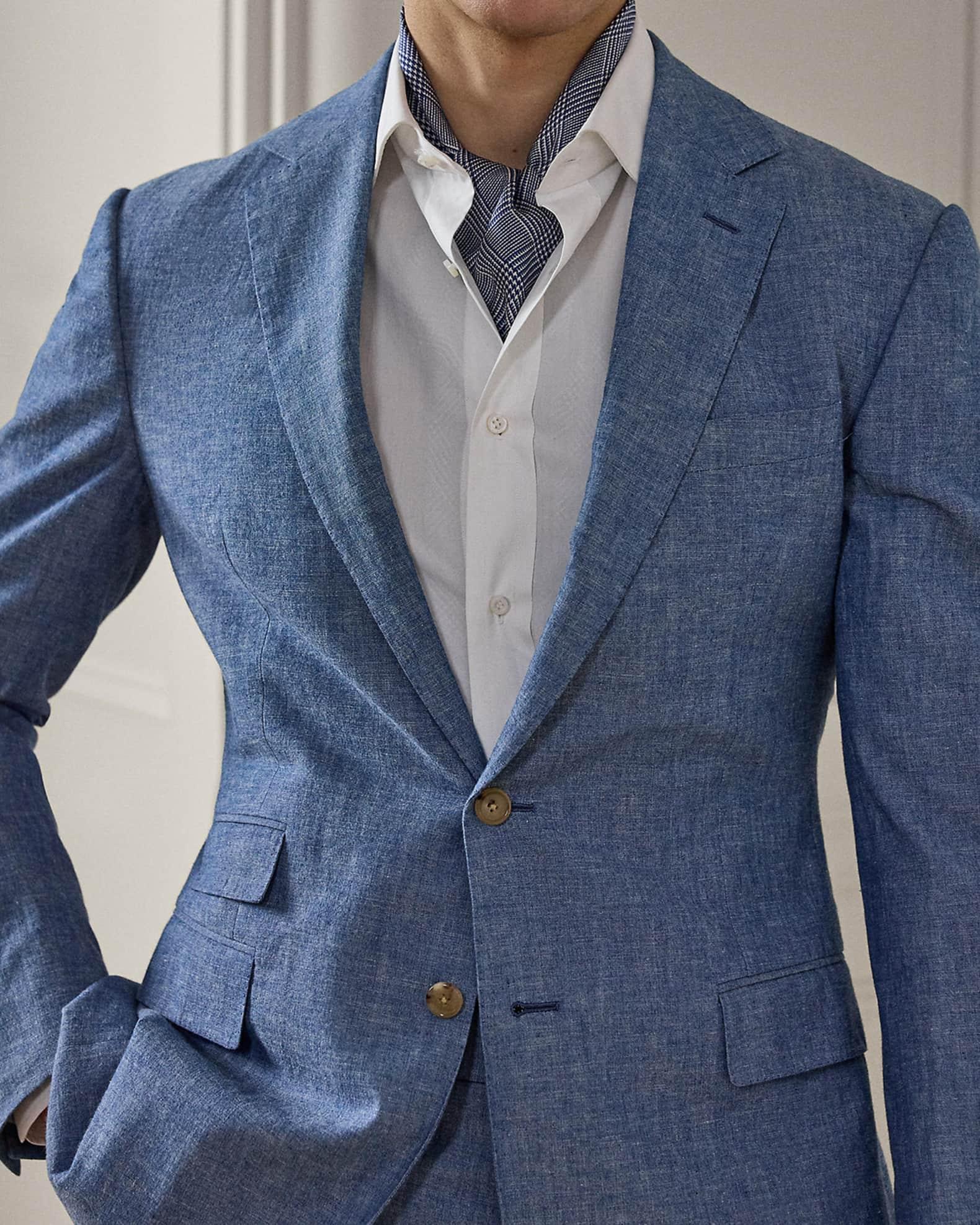 Men's NM X RL Kent Chambray Handmade Suit Jacket Product Image