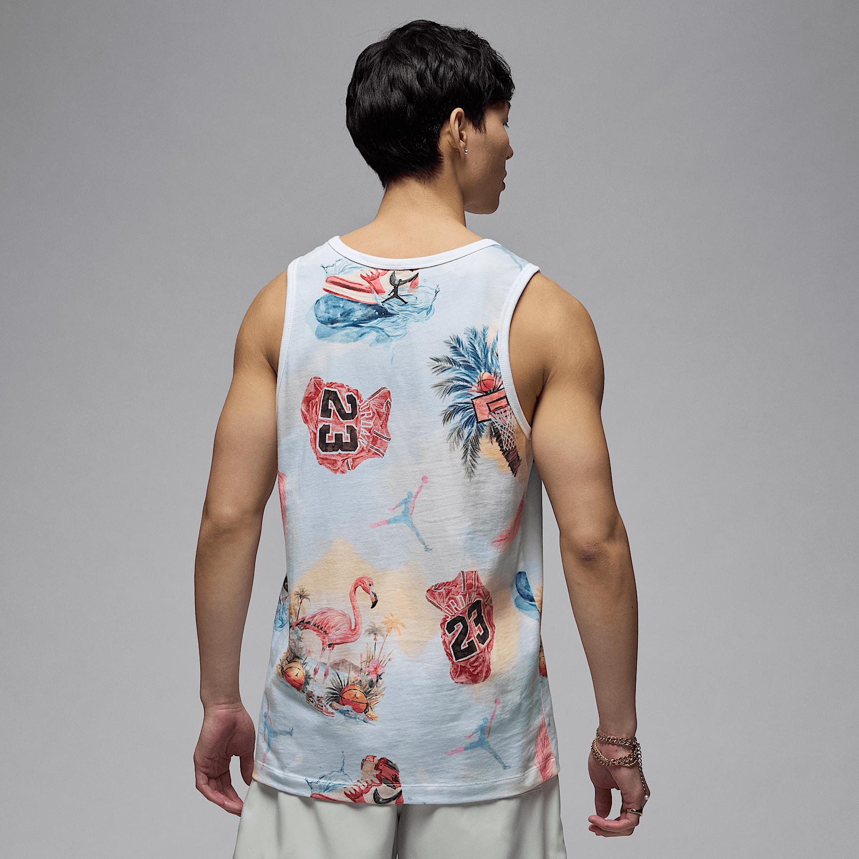 Jordan Mens Jordan Flight Essential Flamingo Tank - Mens Black/White Product Image
