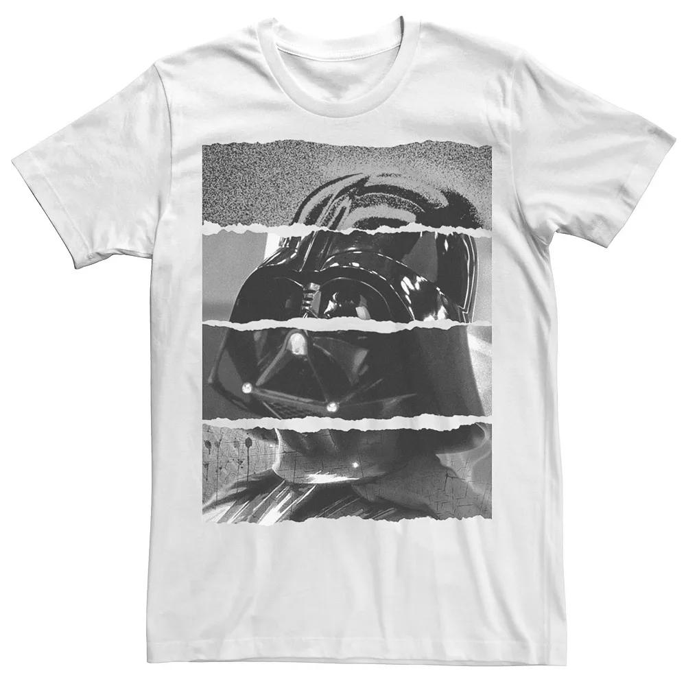 Men's Star Wars Torn Darth Vader Helmet Panels Tee,  Product Image