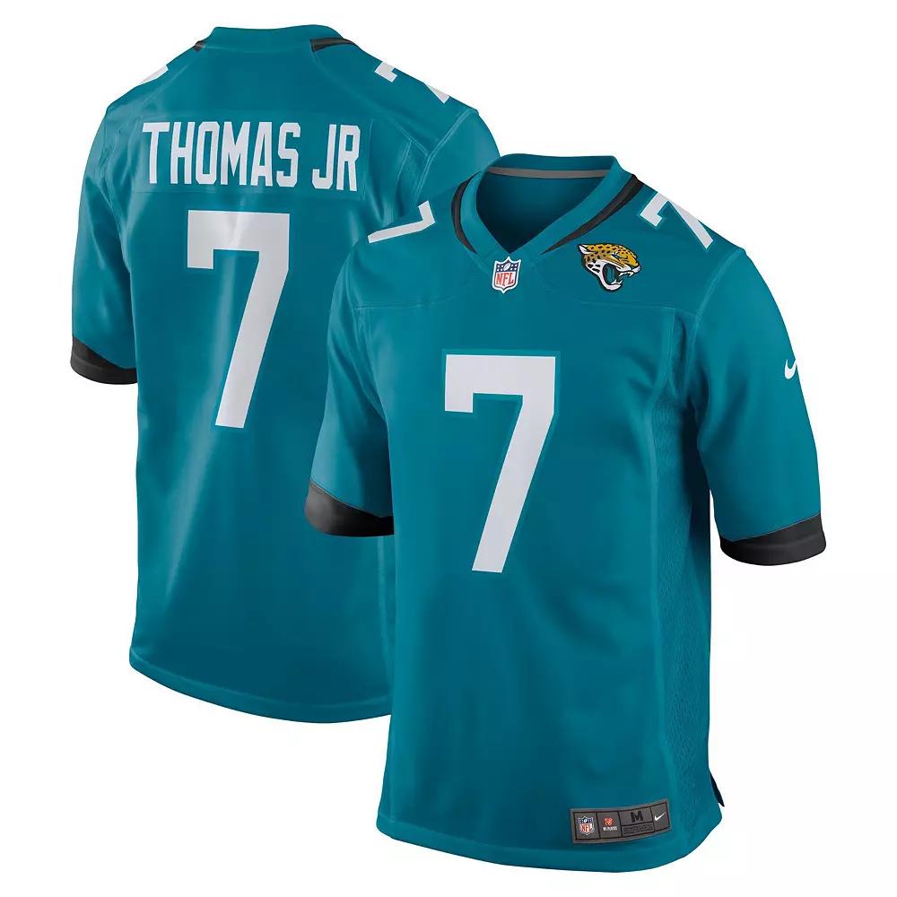 Men's Nike Brian Thomas Jr Teal Jacksonville Jaguars 2024 NFL Draft First Round Pick Player Game Jersey,  Product Image