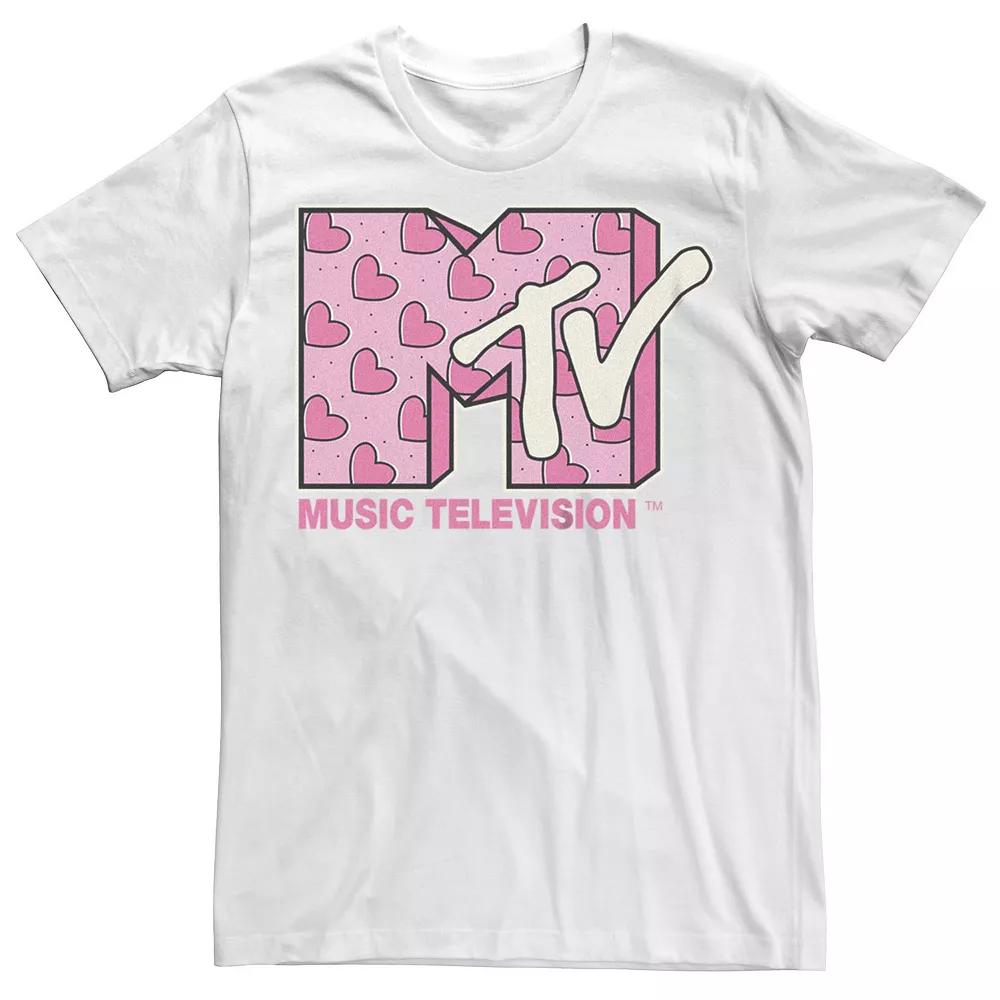 Juniors' MTV Heart Print Logo Boyfriend Graphic Tee, Women's,  Product Image