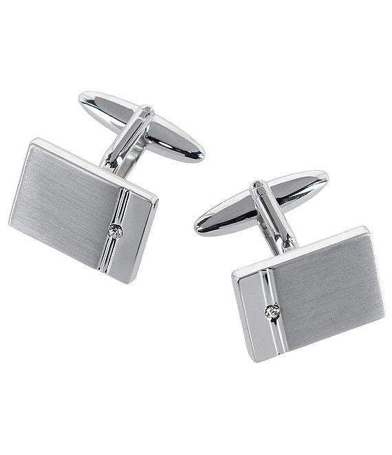 Trafalgar The Knigsley Rhodium And Czech Crystal Formal Cuffs & Links 6-Piece Set Product Image