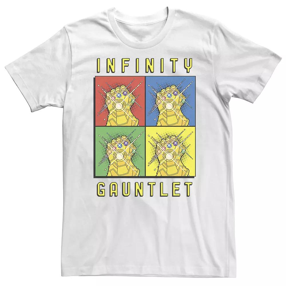 Big & Tall Marvel Avengers Infinity Gauntlet Pop Art Box Up Tee, Men's,  Product Image