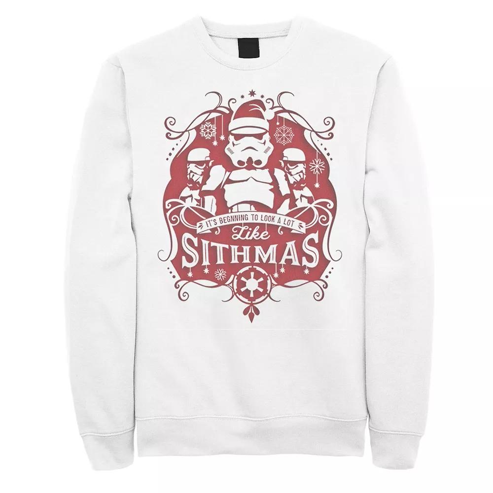 Men's Star Wars Stormtrooper "Sithmas" Sweatshirt, Size: XXL, White Product Image