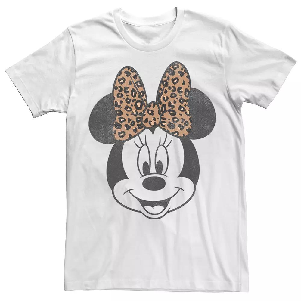 Disney's Minnie Mouse Men's Leapord Print Bow Portrait Tee,  Product Image