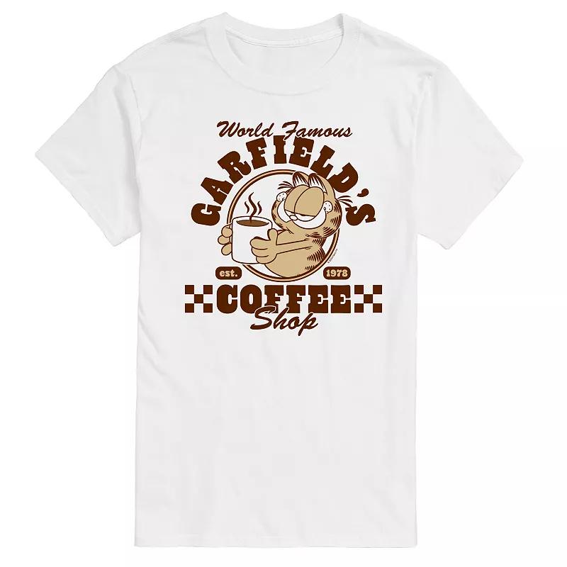 Big & Tall Garfield Coffee Shop Graphic Tee, Mens Product Image