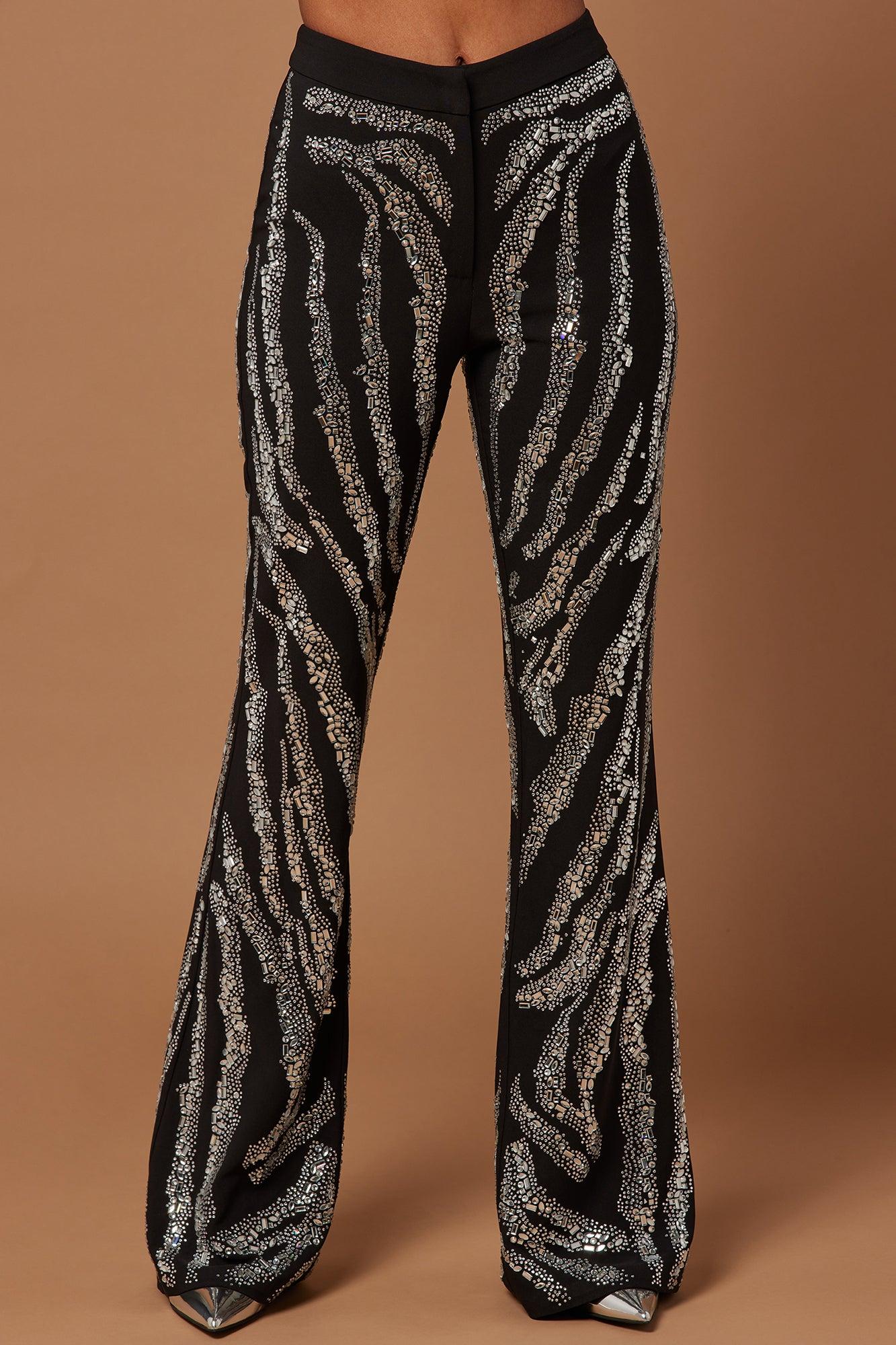 Amira Embellished Pant - Black Product Image