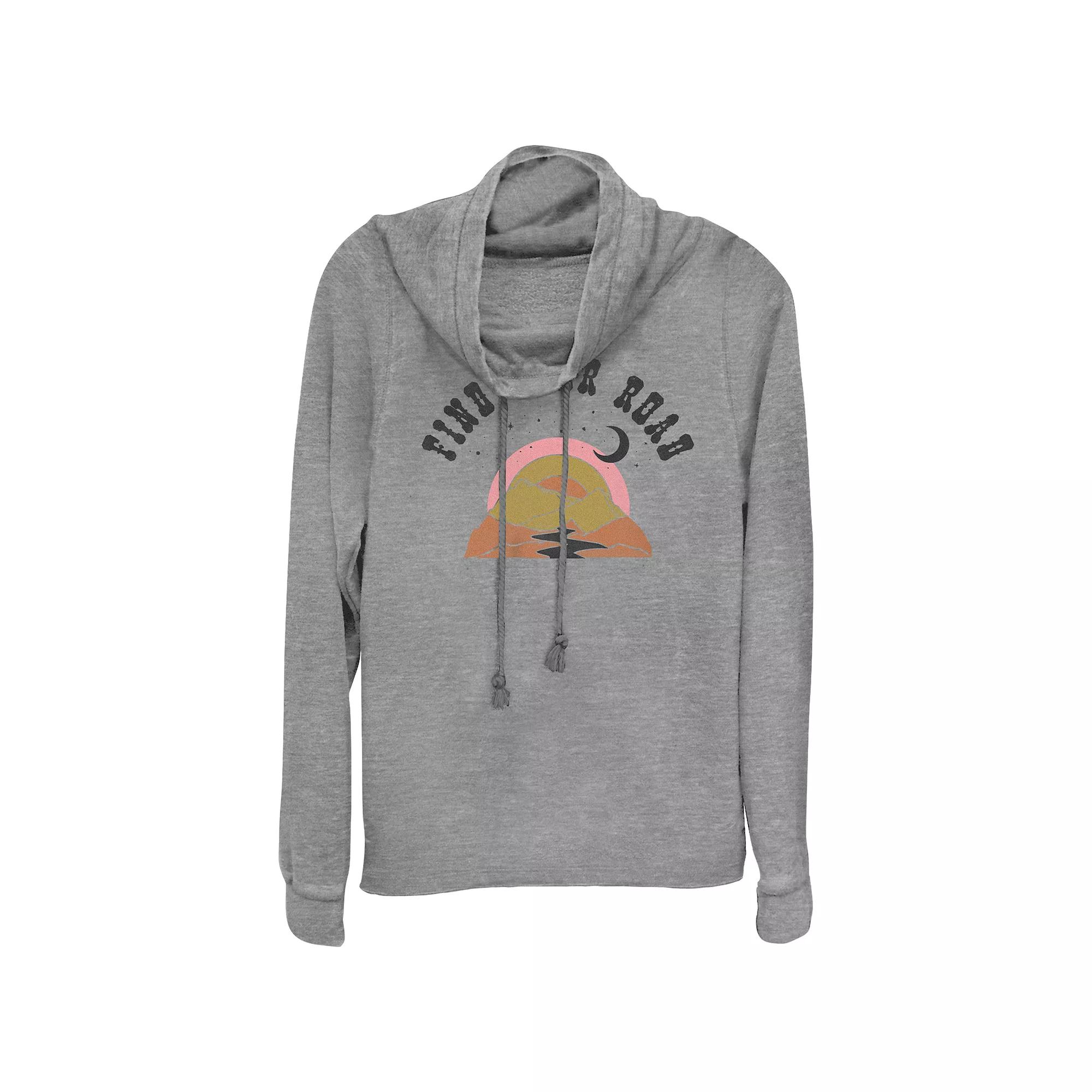 Women's Find Your Road Cowlneck Graphic Lightweight Long Sleeve, Girl's,  Product Image