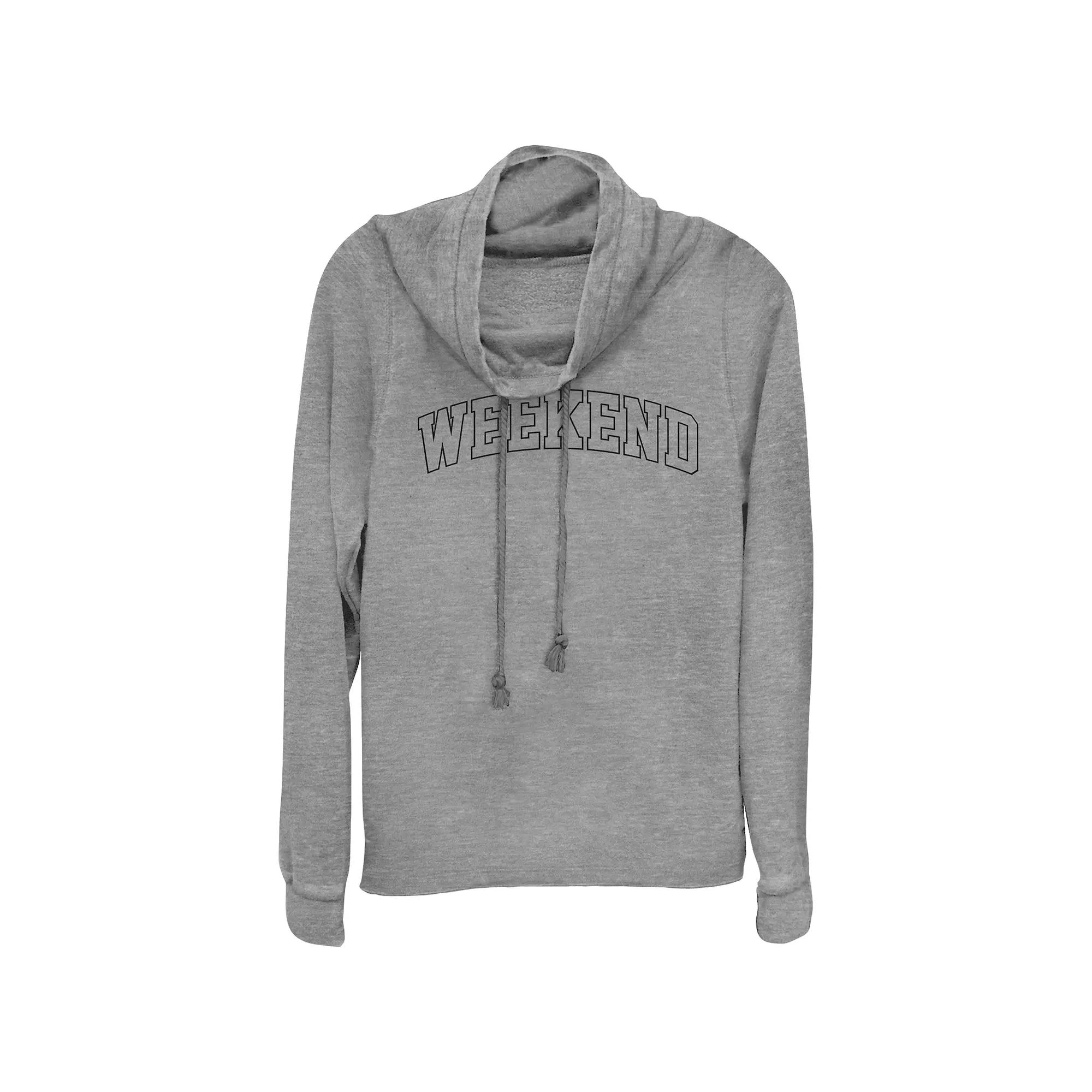 Women's Weekend Cowlneck Graphic Lightweight Long Sleeve, Girl's,  Product Image