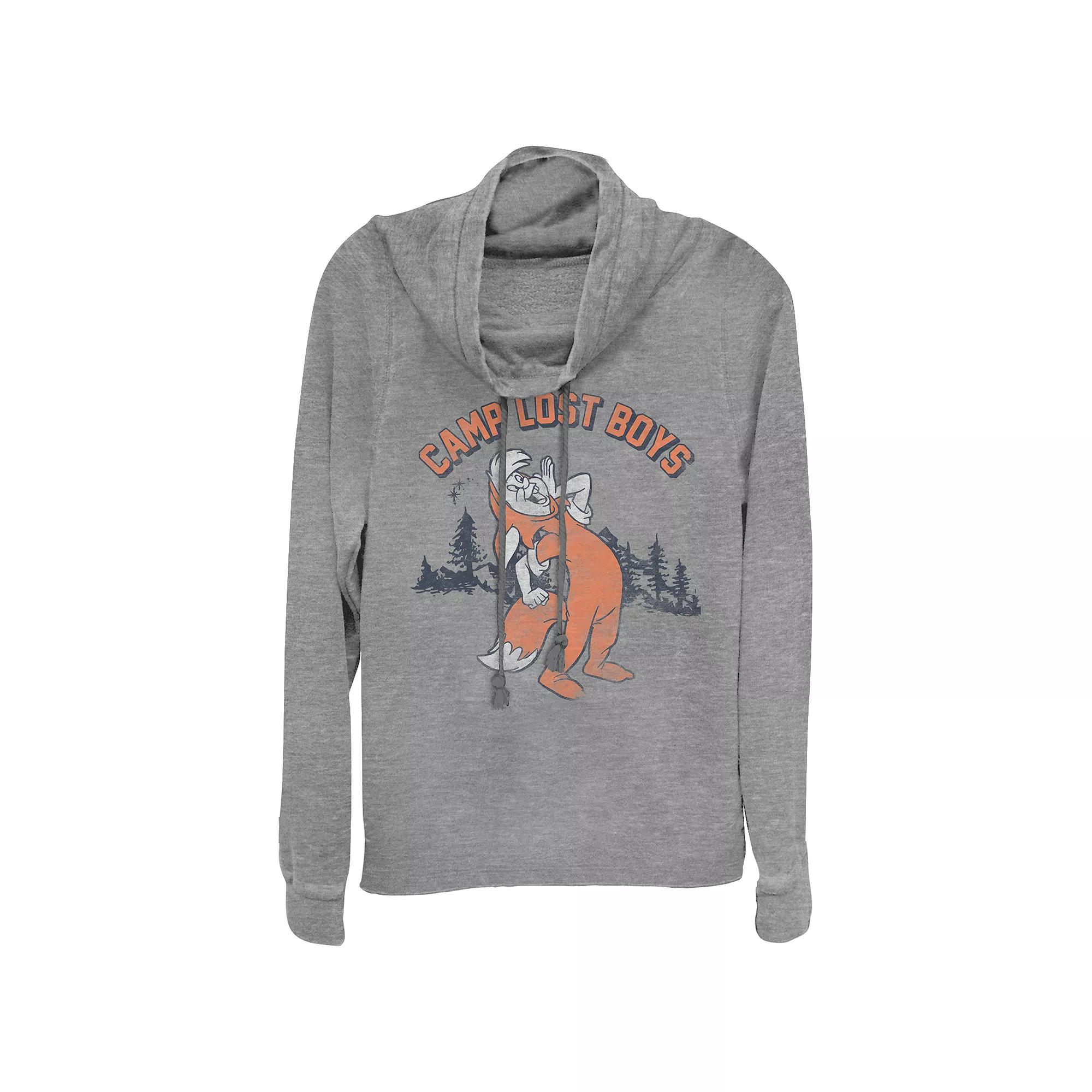 Disney's Peter Pan Women's Plus Camp Lost Boys Cowlneck Graphic Lightweight Long Sleeve, Girl's,  Product Image