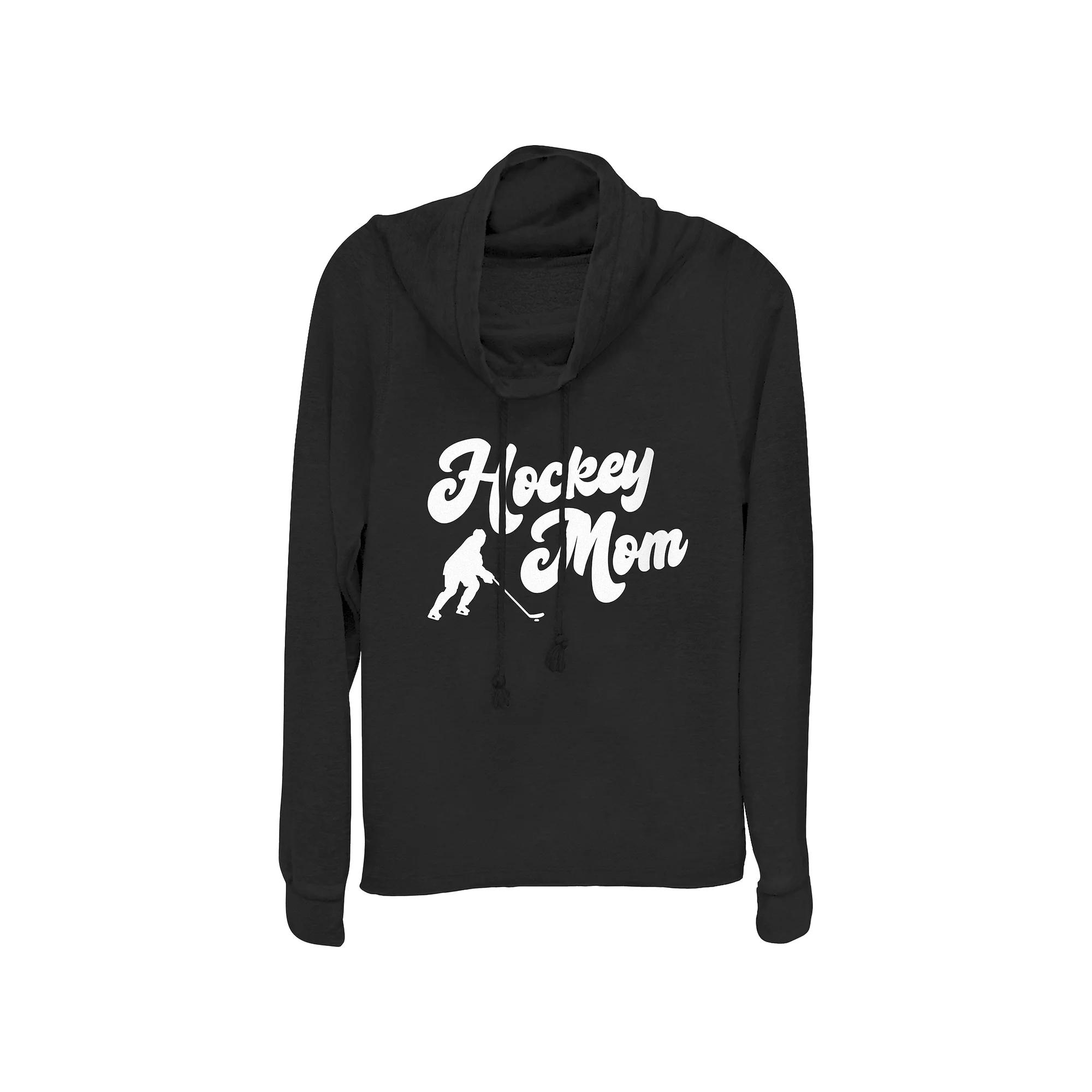 Women's Hockey Mom Cowlneck Graphic Lightweight Long Sleeve,  Product Image