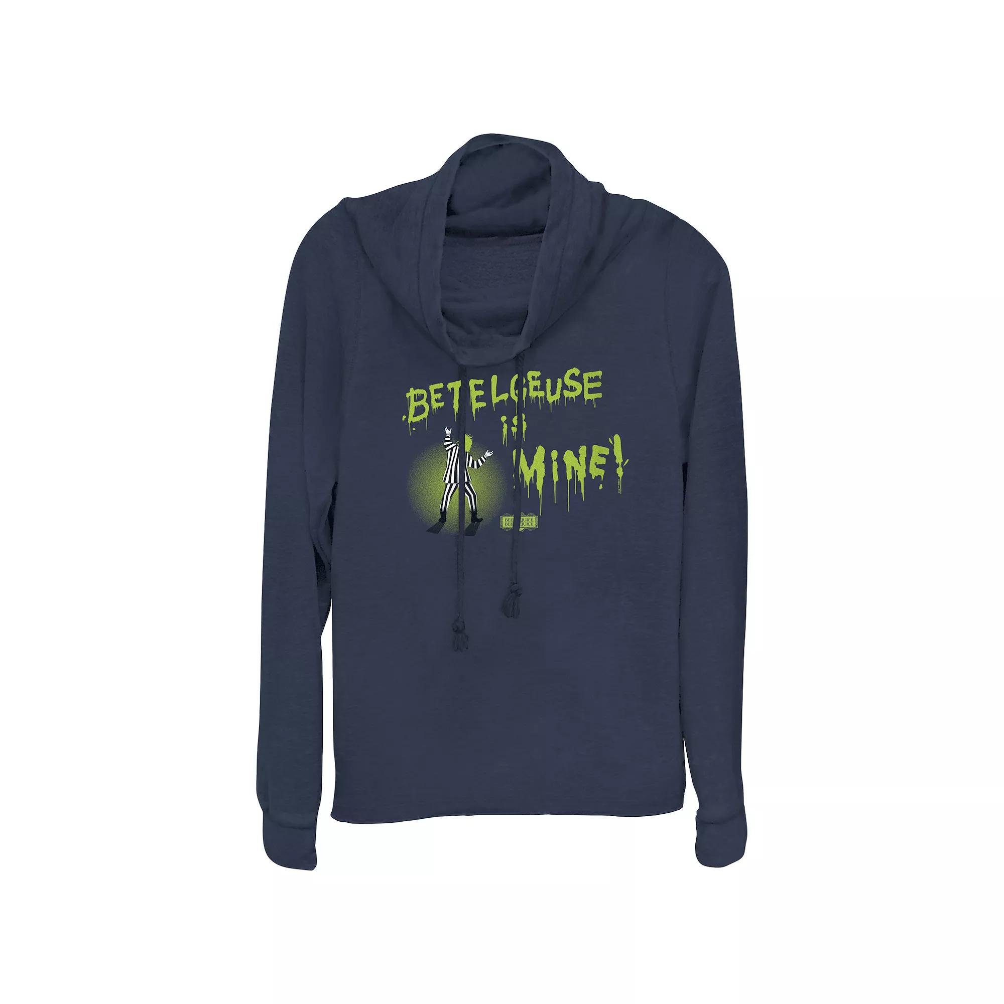 Women's This Teacher Runs On Pumpkin Spice Cowlneck Graphic Lightweight Long Sleeve, Size: XS, Blue Product Image