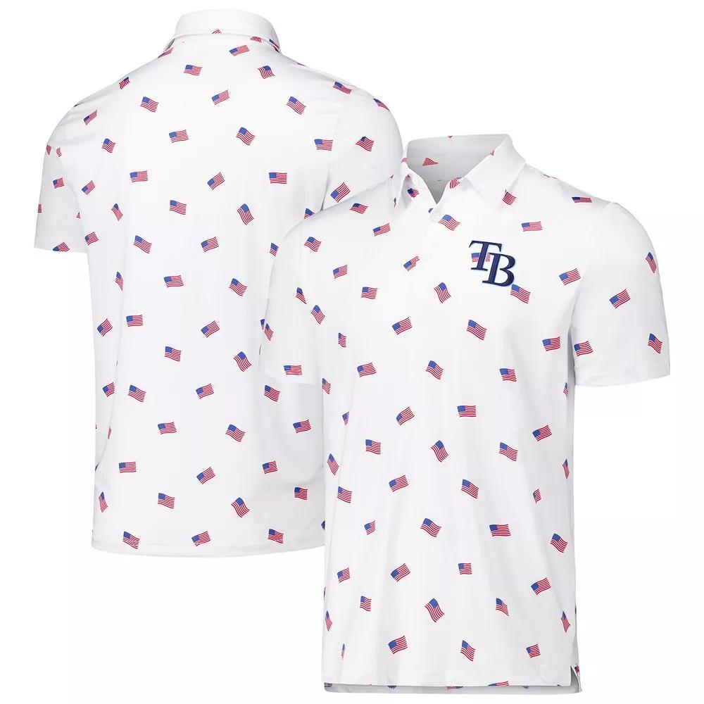 Men's Antigua White Tampa Bay Rays Americana Polo,  Product Image