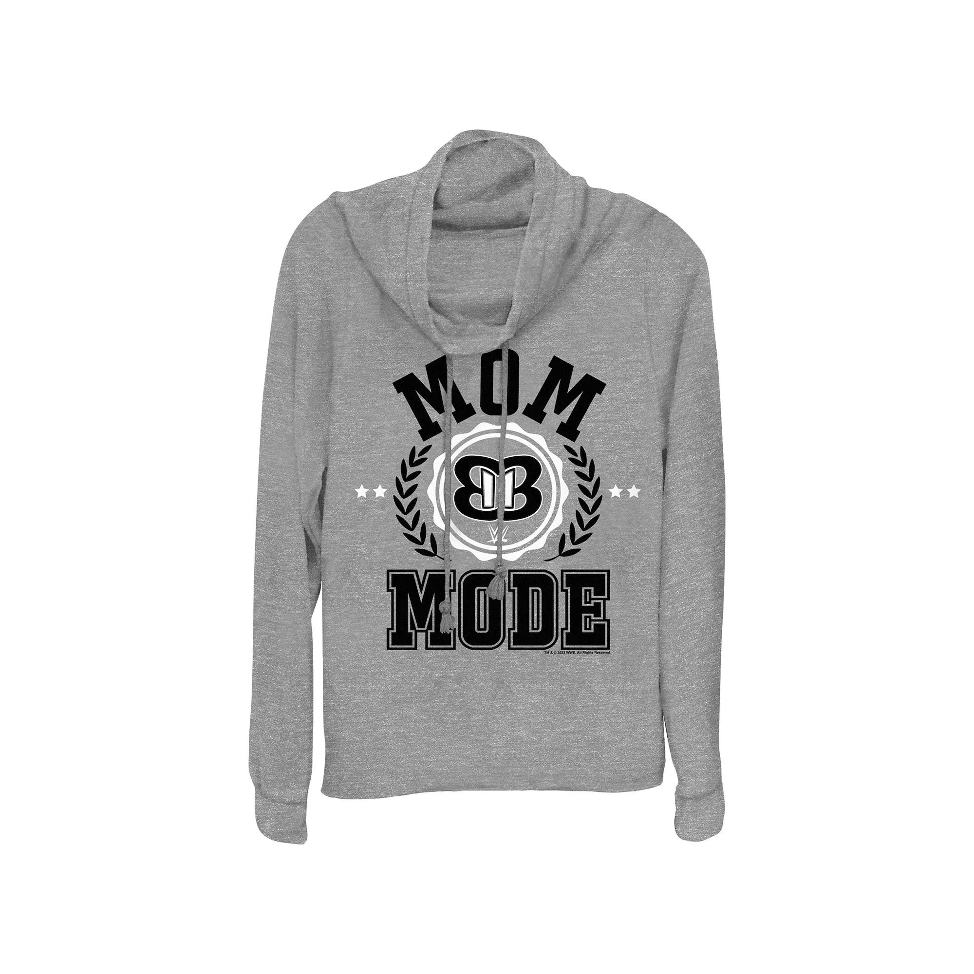 Women's WWE Mom Mode Cowlneck Graphic Lightweight Long Sleeve,  Product Image