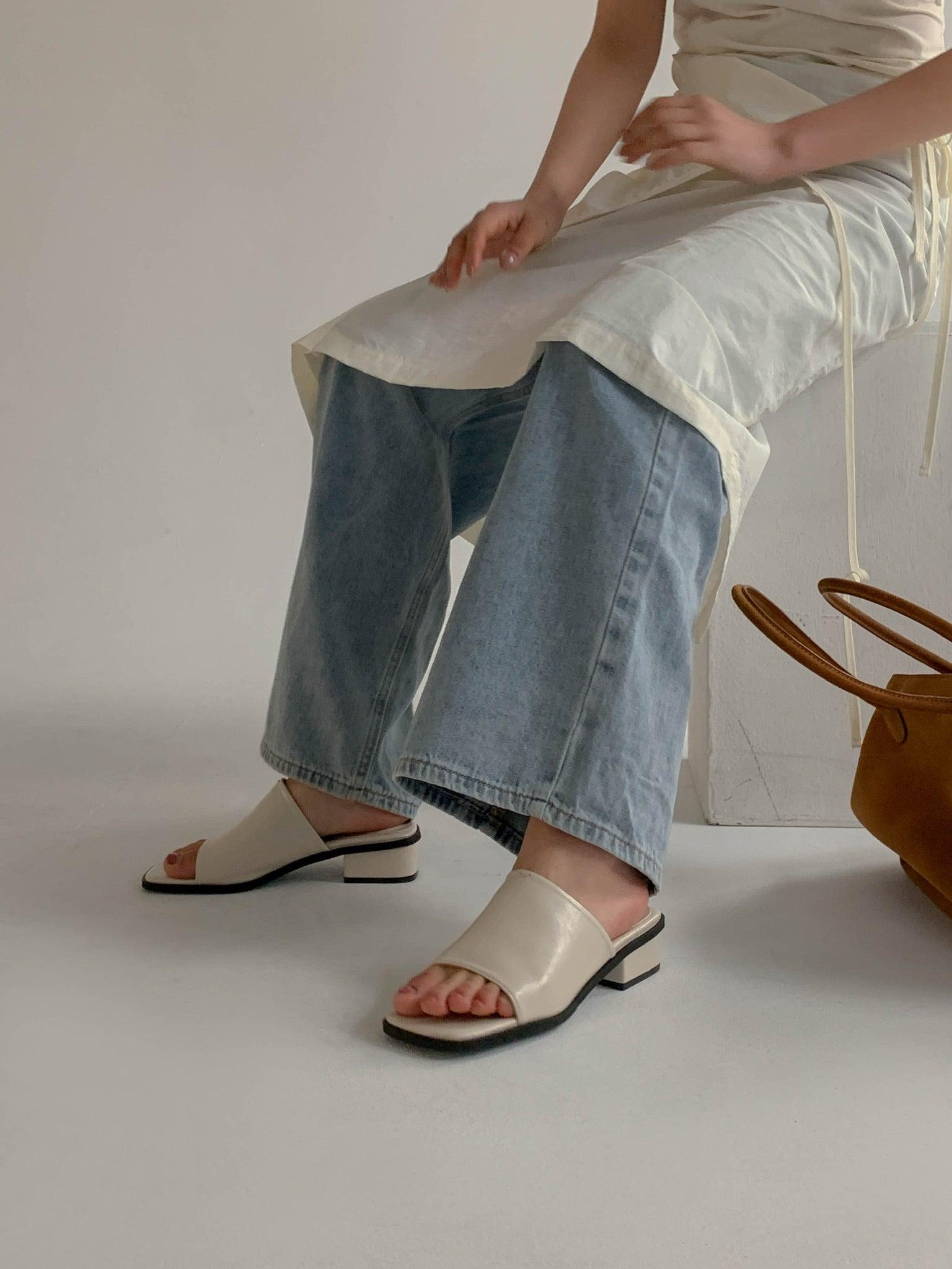 Belinda Mules in Ivory Product Image