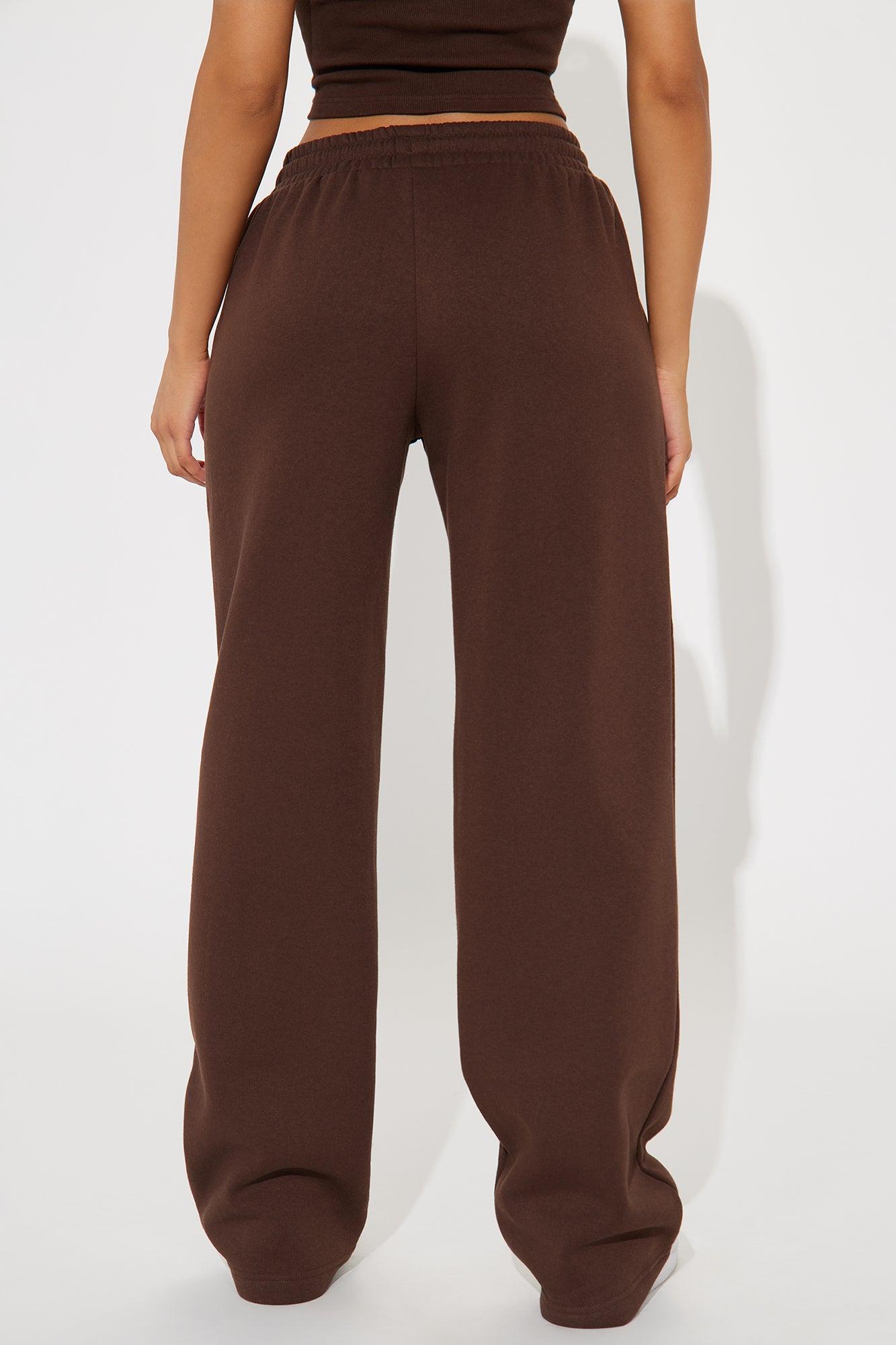 Von Dutch Washed Wide Leg Pant - Brown Product Image