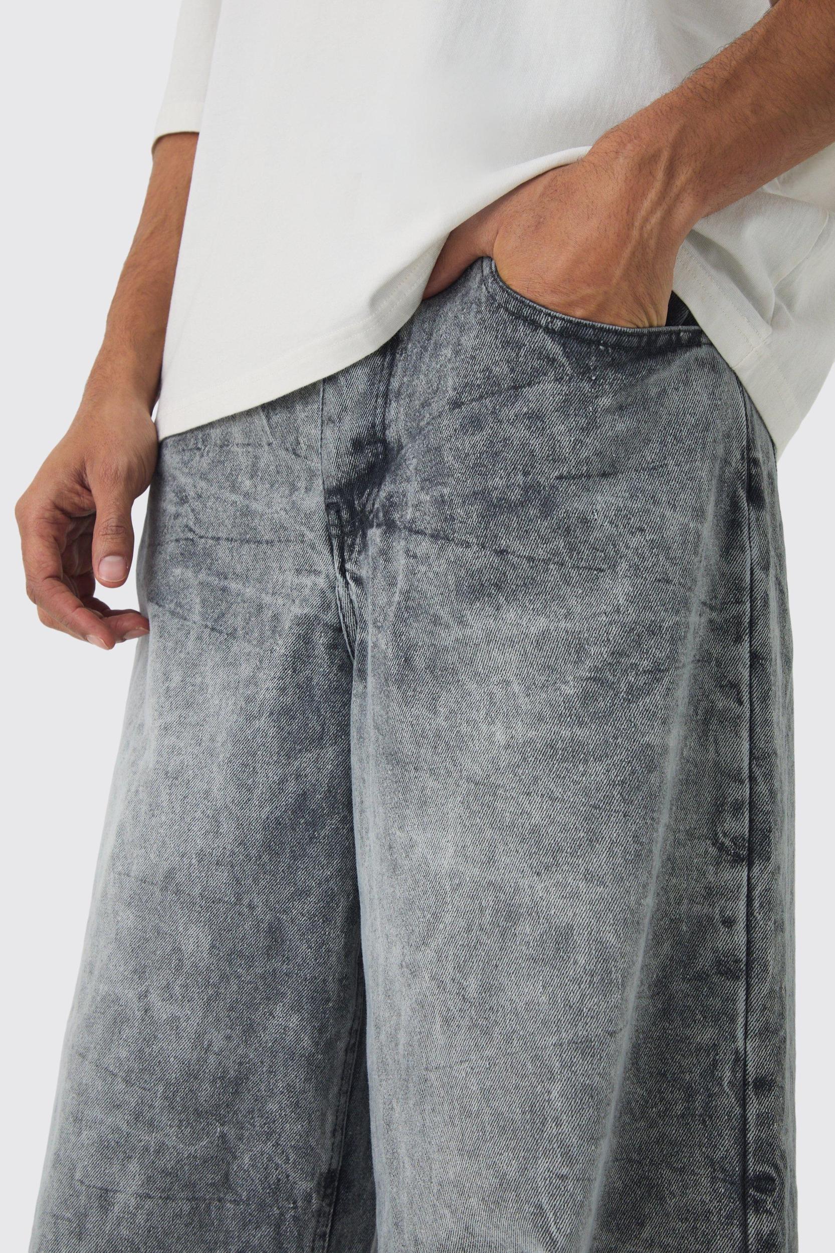 Extreme Baggy Rigid Washed Denim Jeans | boohooMAN USA Product Image