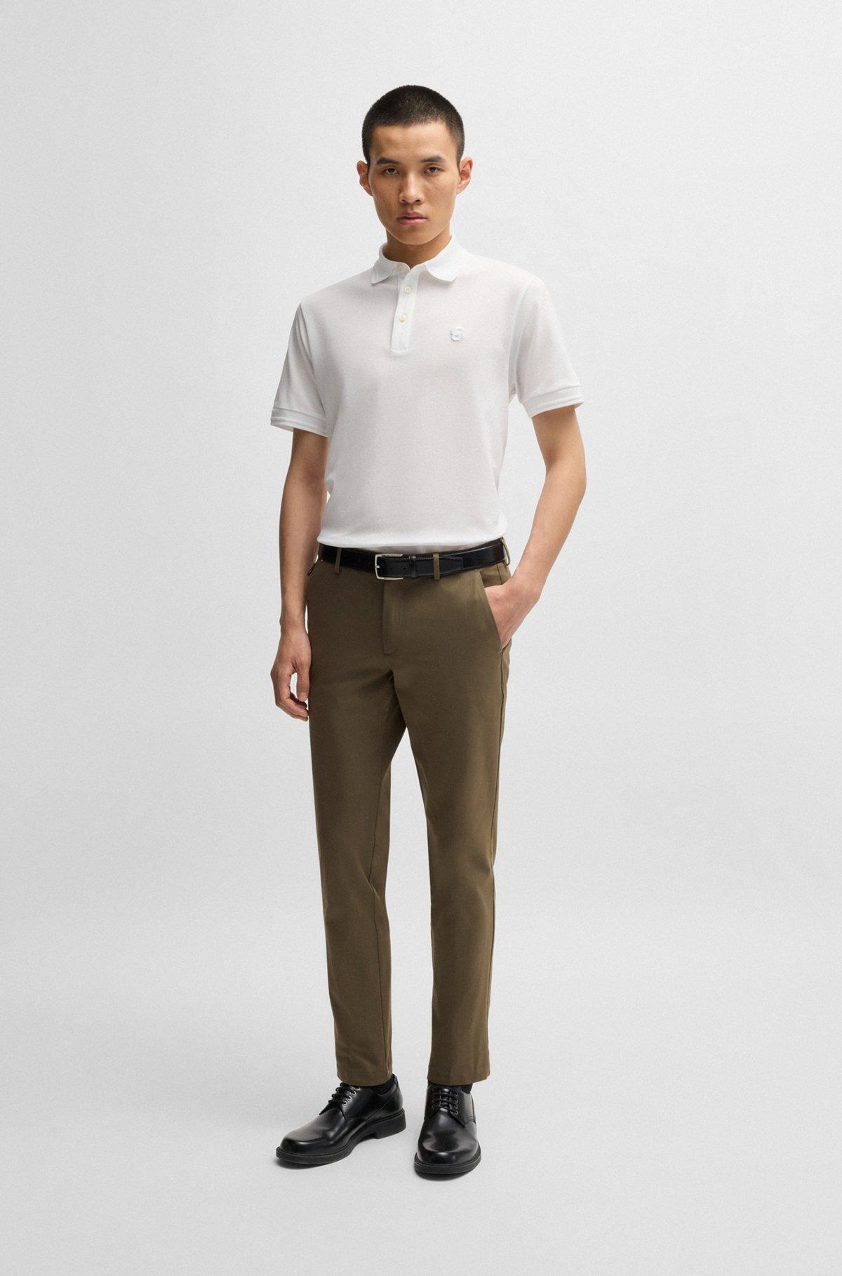 Slim-fit trousers in stretch cotton Product Image
