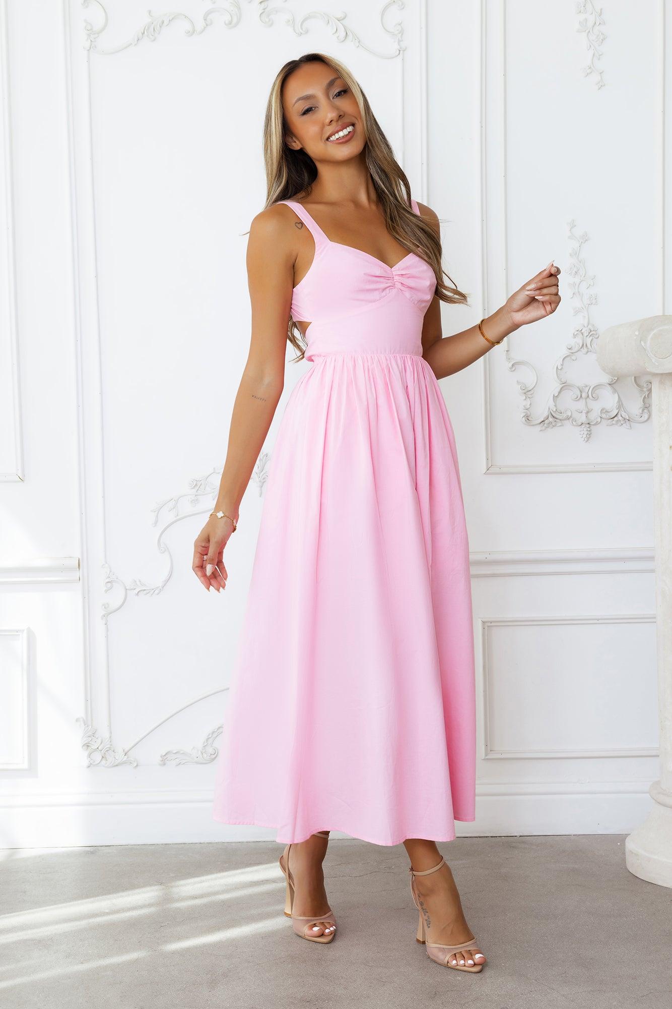 Sunshine Dreamer Midi Dress Pink Product Image