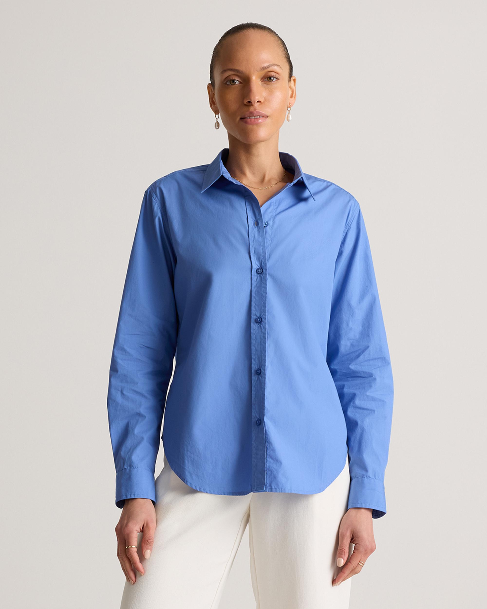 Quince | Women's Poplin Long Sleeve Shirt Organic Cotton Product Image