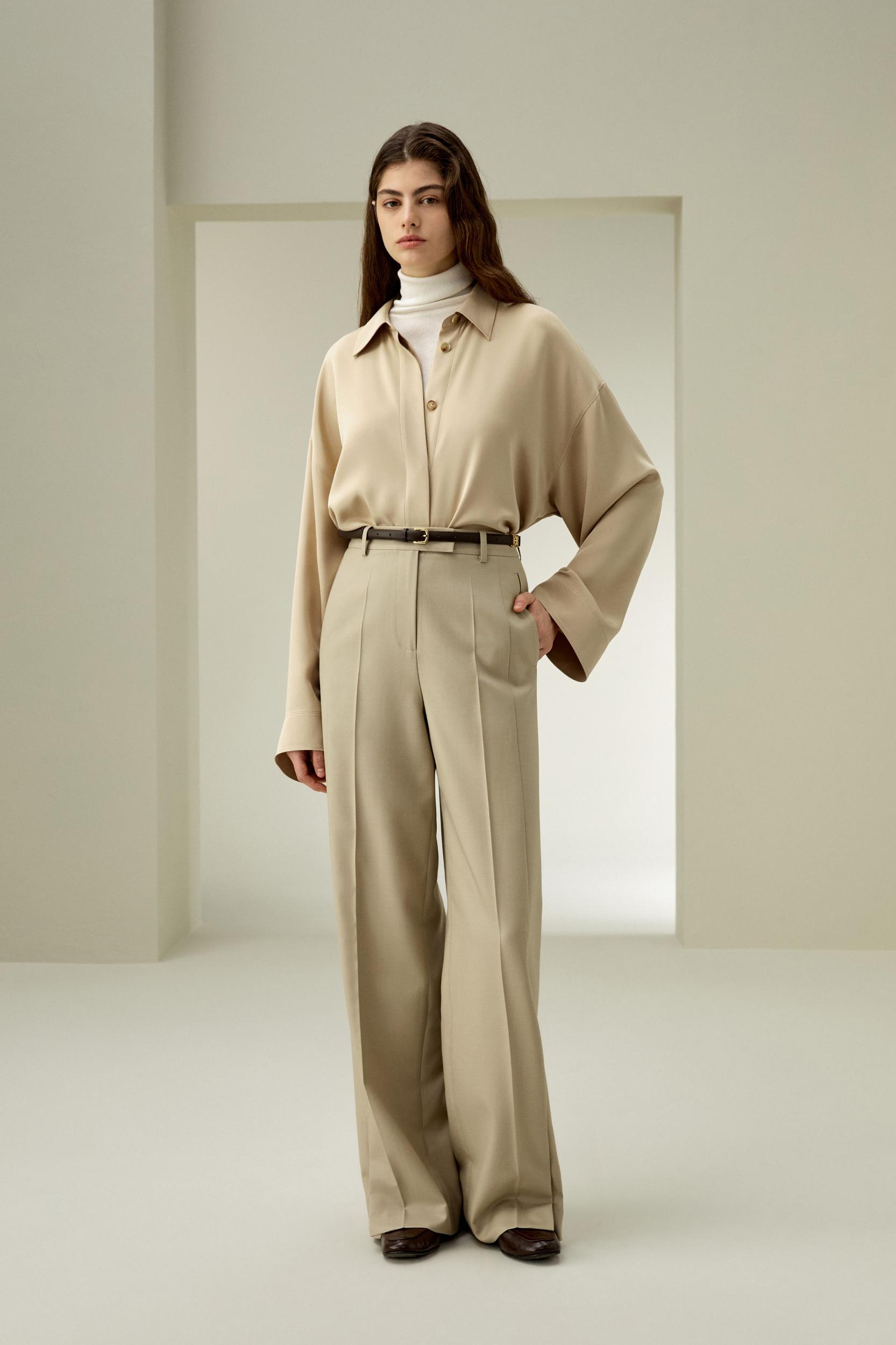 LILYSILK Women'S Wool Slacks - Black Wool Silk Blend - Ultimate Luxury Machine Washable Trousers 16 Product Image