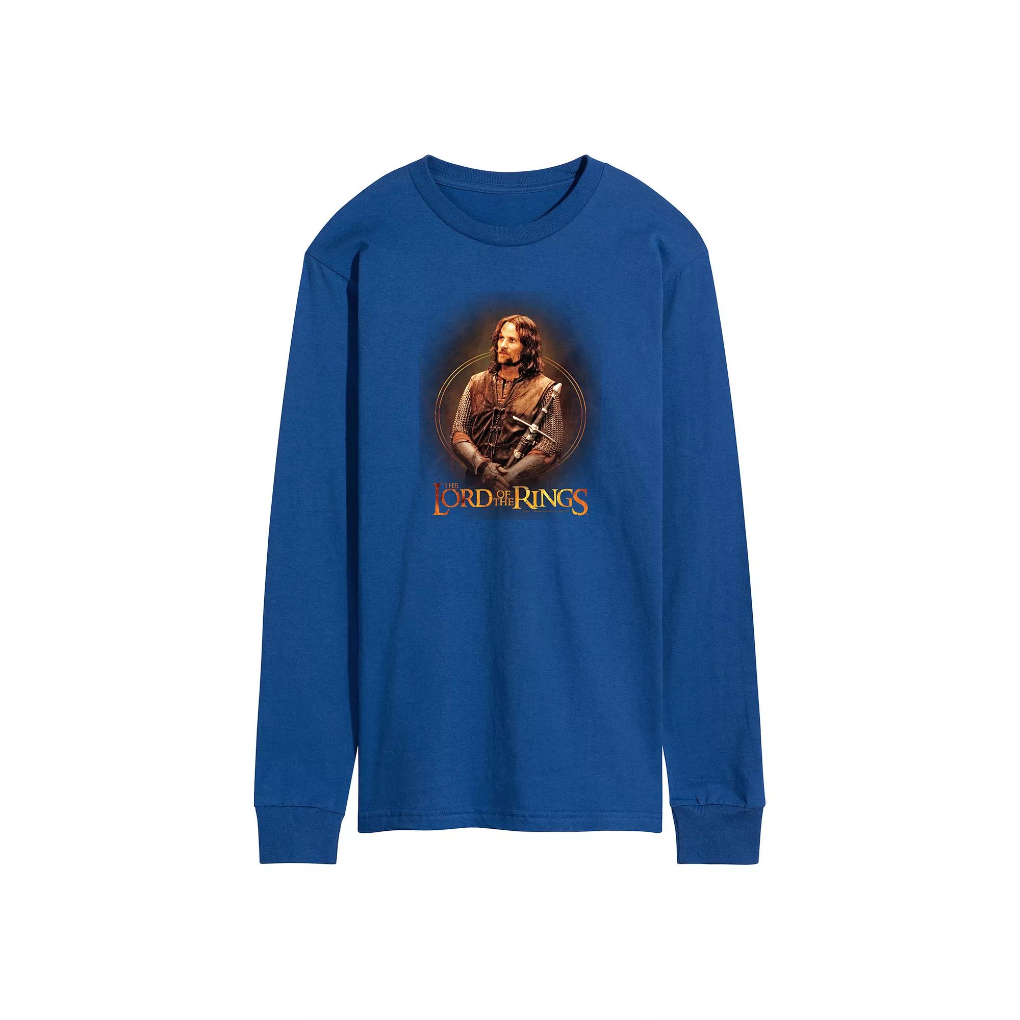Men's Lord Of The Rings Aragorn Long Sleeve Graphic Tee,  Product Image