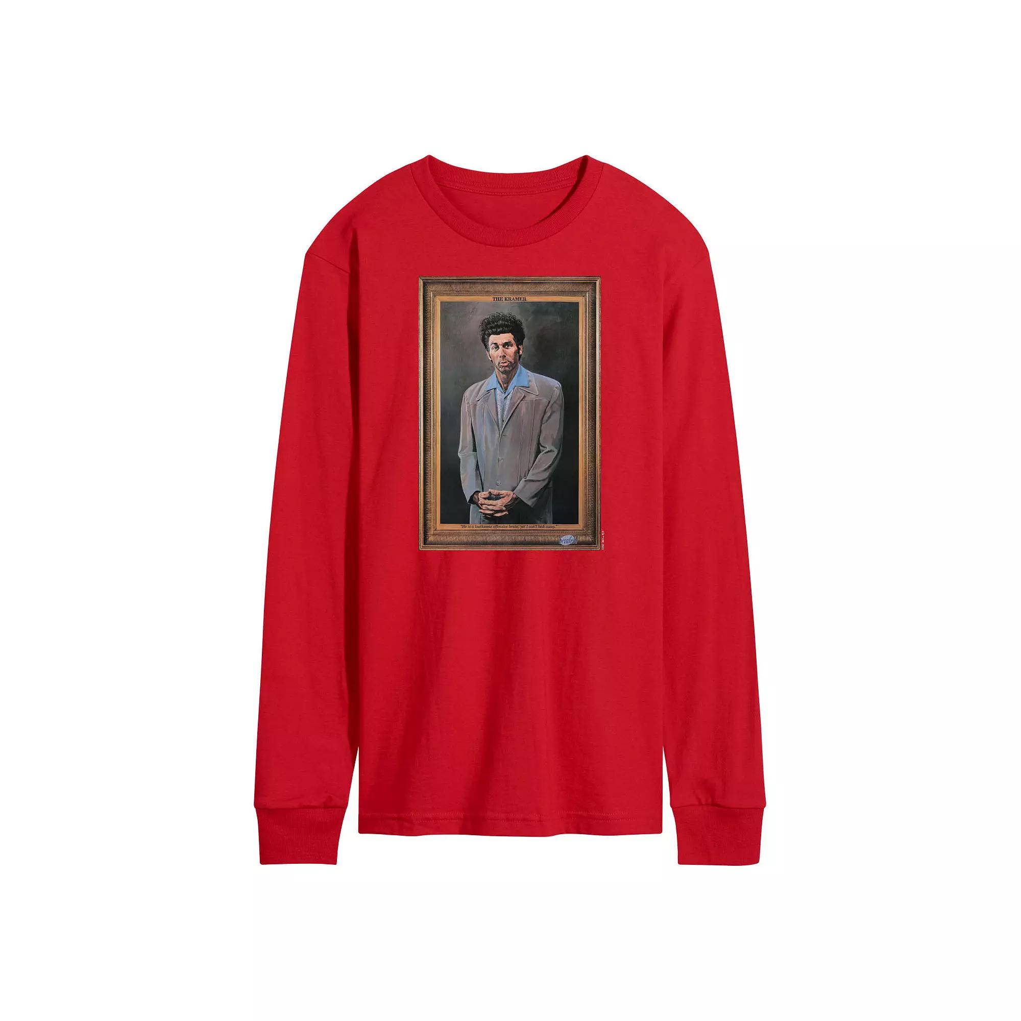 Men's Seinfeld Kramer Portrait Long Sleeve Graphic Tee,  Product Image