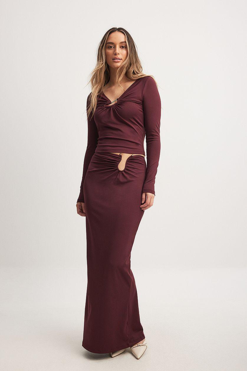 Buckle Detail Maxi Skirt Product Image