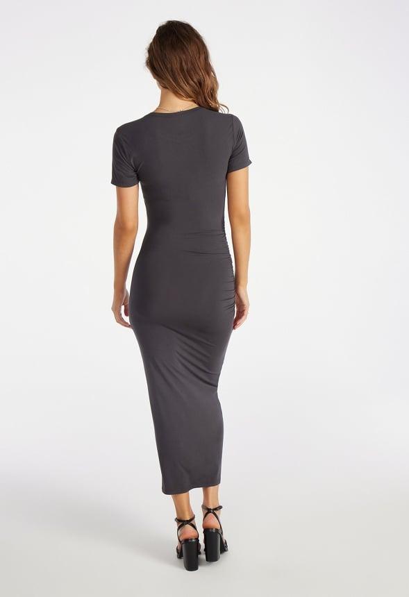 Ruched Midi T-Shirt Dress Product Image