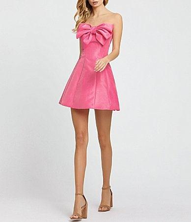 Womens Strapless Bow Minidress Product Image