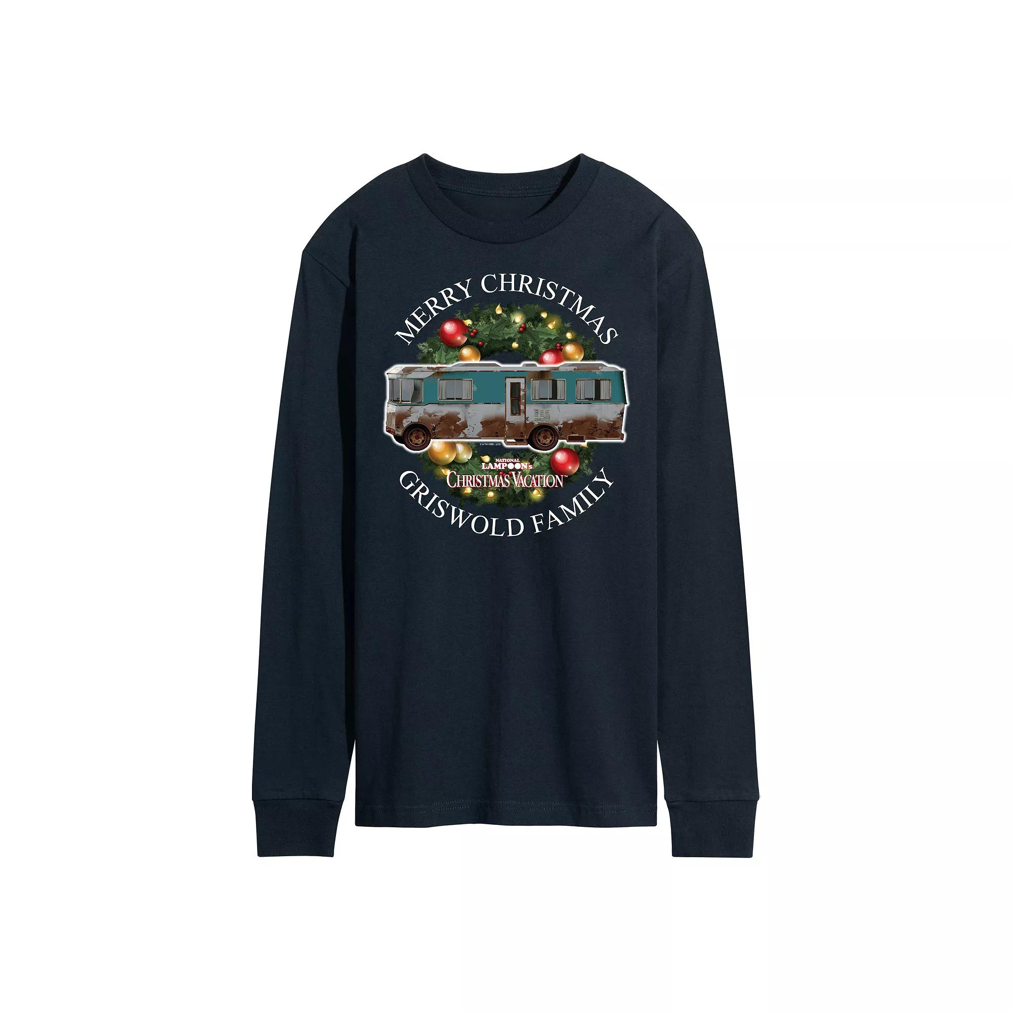 Men's National Lampoon's Christmas Vacation Merry Christmas Long Sleeve Graphic Tee,  Product Image