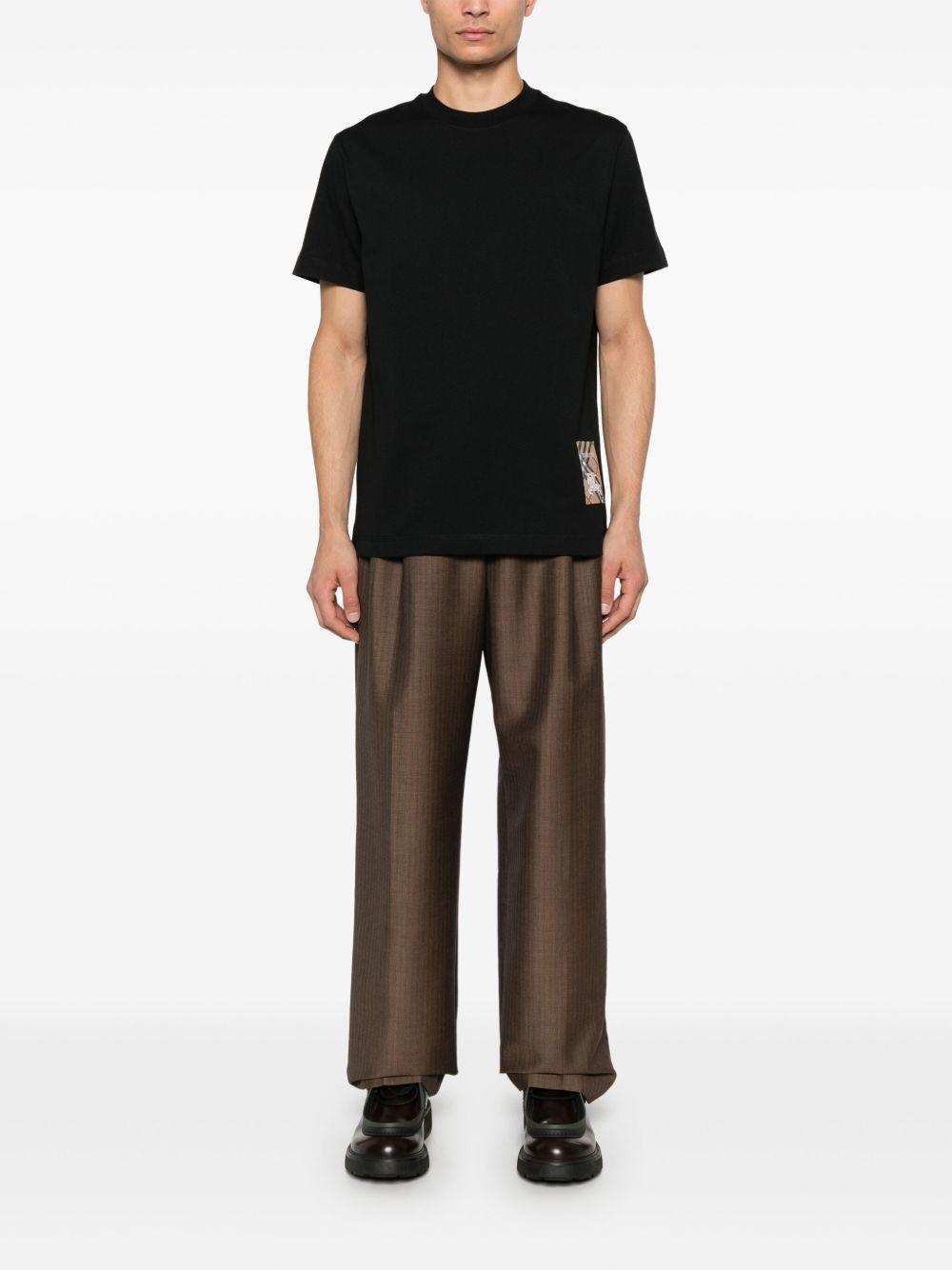 Check-logo patch cotton T-shirt Product Image