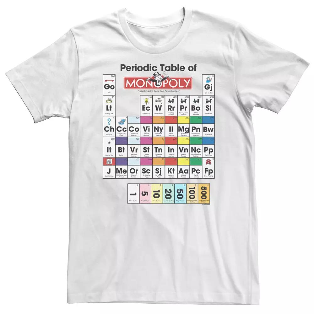 Big & Tall Monopoly Periodic Table Of Monopoly Tee, Men's,  Product Image