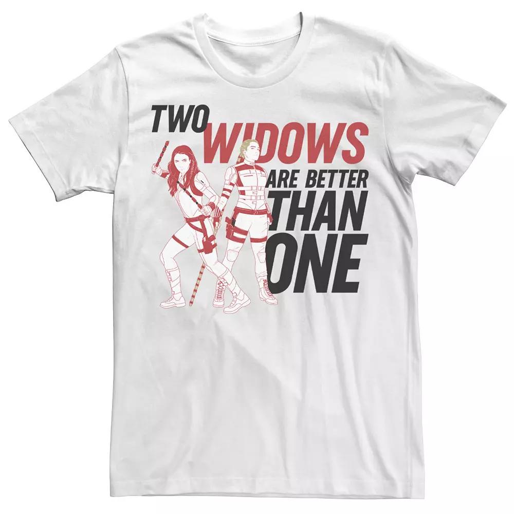 Men's Marvel Black Widow Two Widows Are Better Than One Portrait Tee,  Product Image