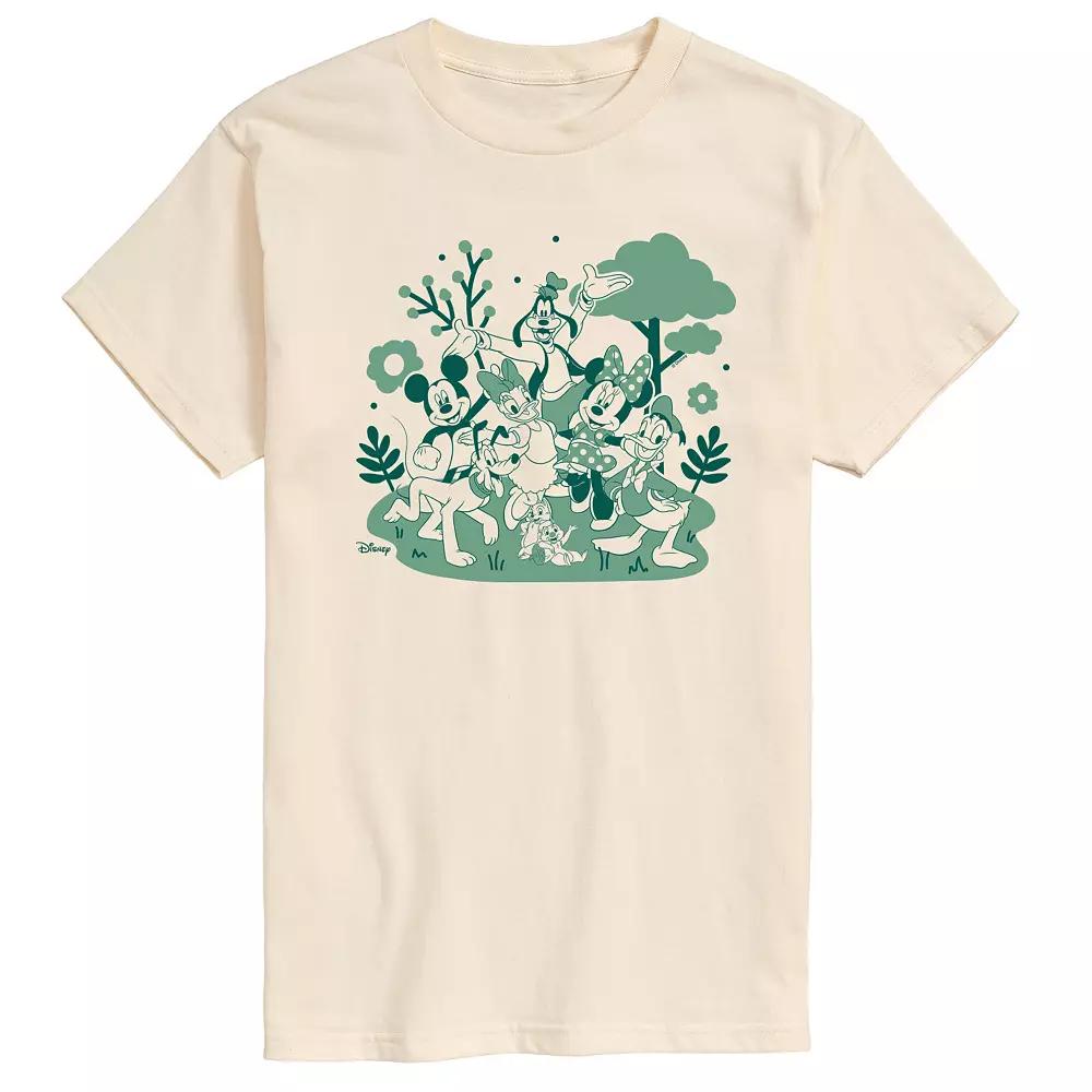 Disney's Mickey Mouse & Friends Men's Green Character Group Graphic Tee,  Product Image