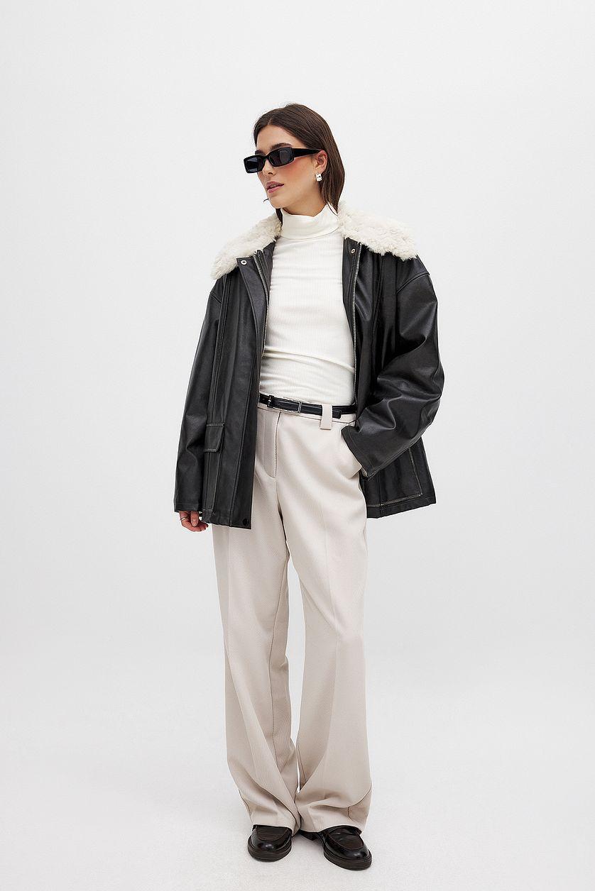 Washed Out Pu Bonded Jacket Product Image