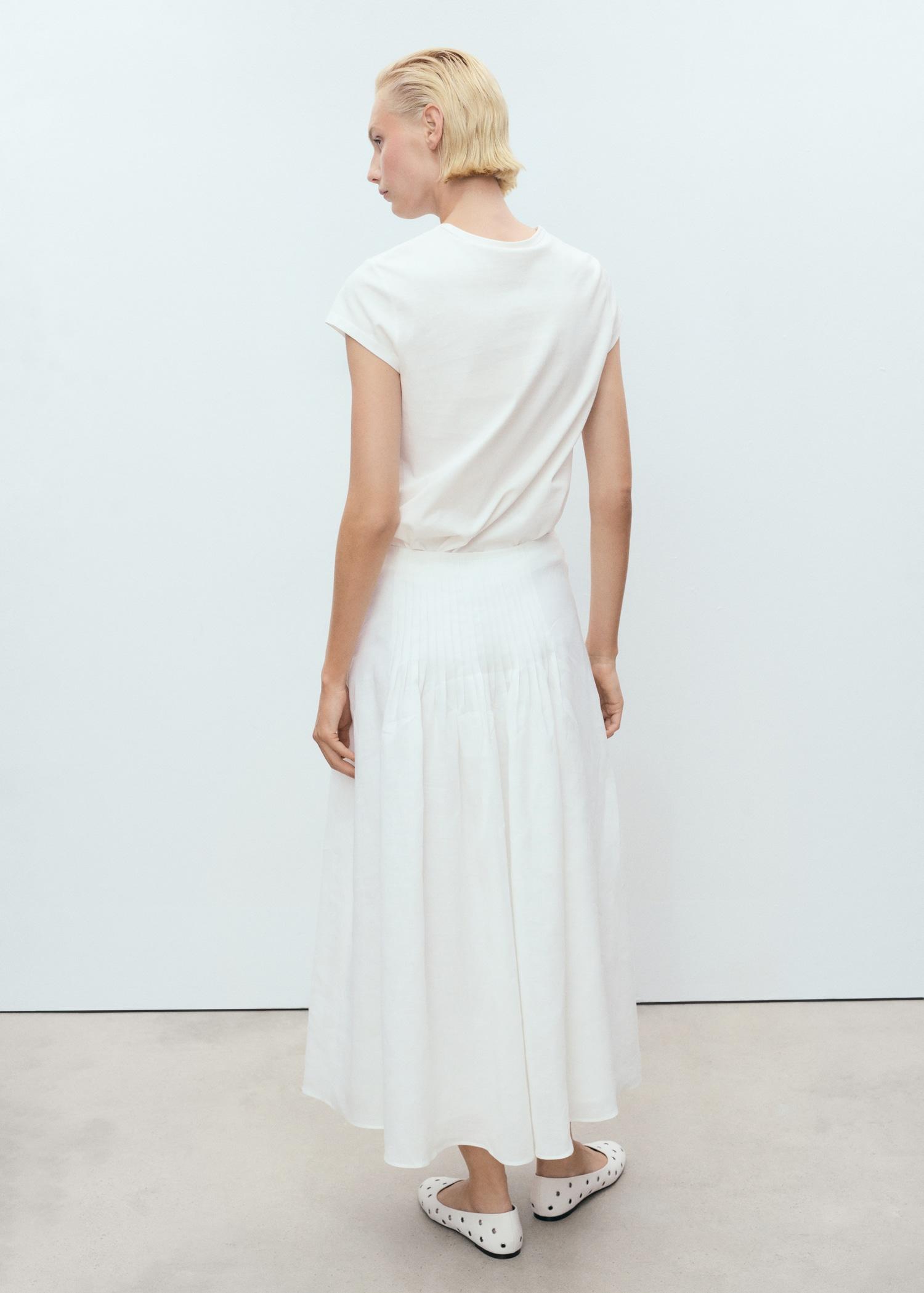 Printed cotton-blend t-shirt - Women | MANGO USA Product Image