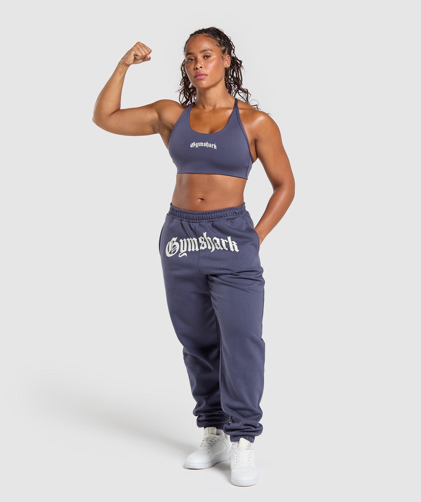 Gymshark Strength Department Graphic Sports Bra - Weighted Purple Female Product Image