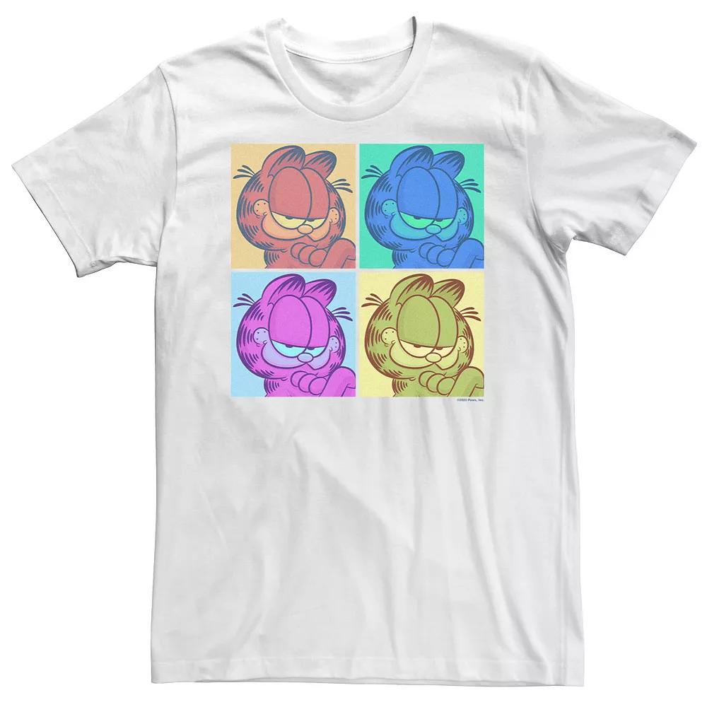 Big & Tall Garfield Pop Art Portrait Panels Tee, Men's,  Product Image