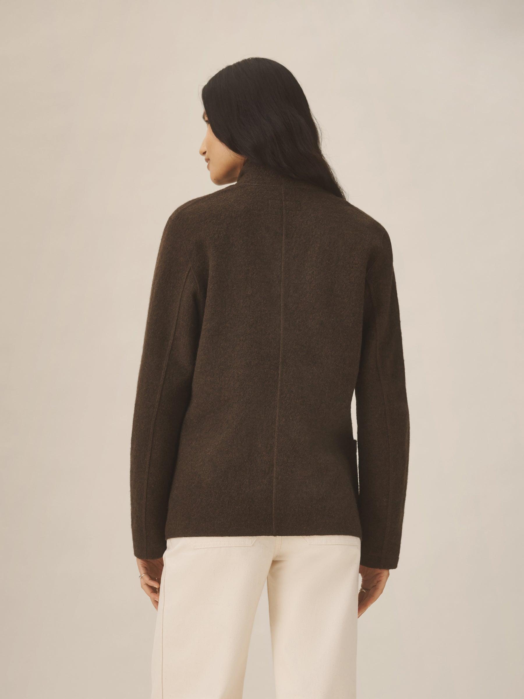 Heather Sable Felted Wool Chore Coat Product Image